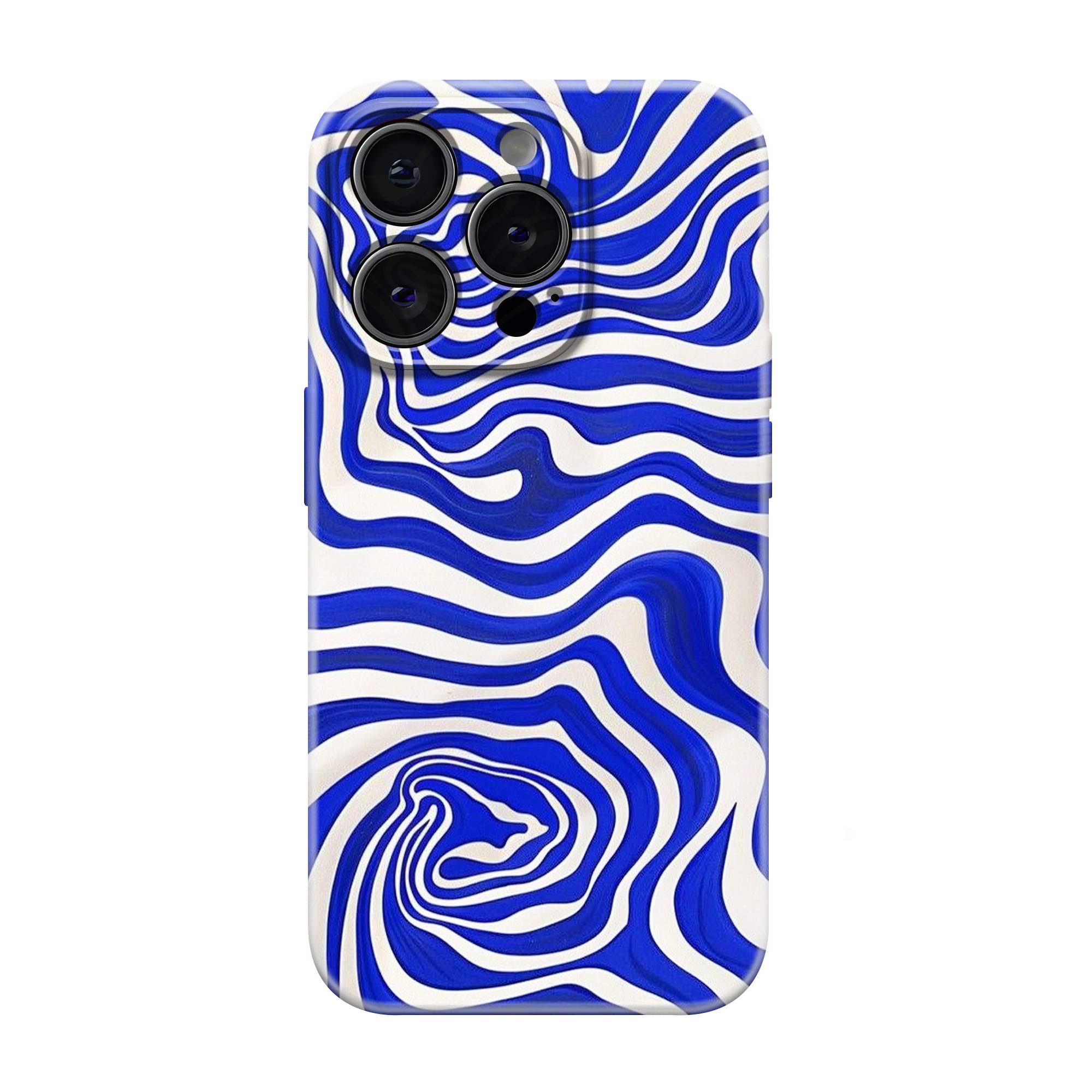 Blue Vortex Flow Glossy Hard Case