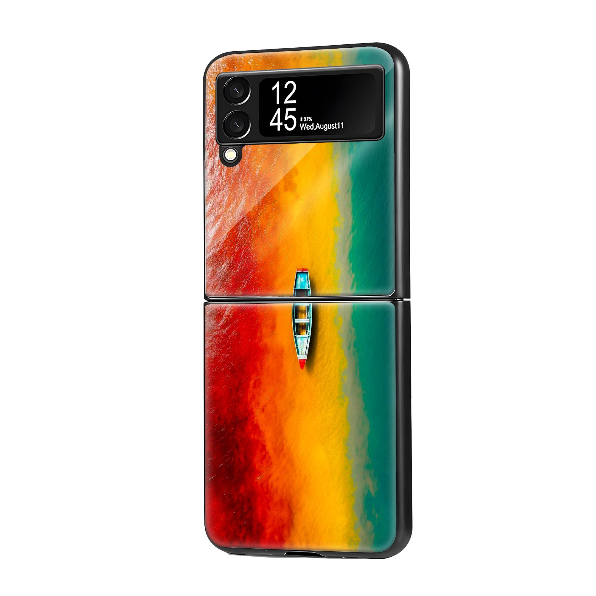 Rainbow Beach Samsung Z Flip Glass Case image 0
