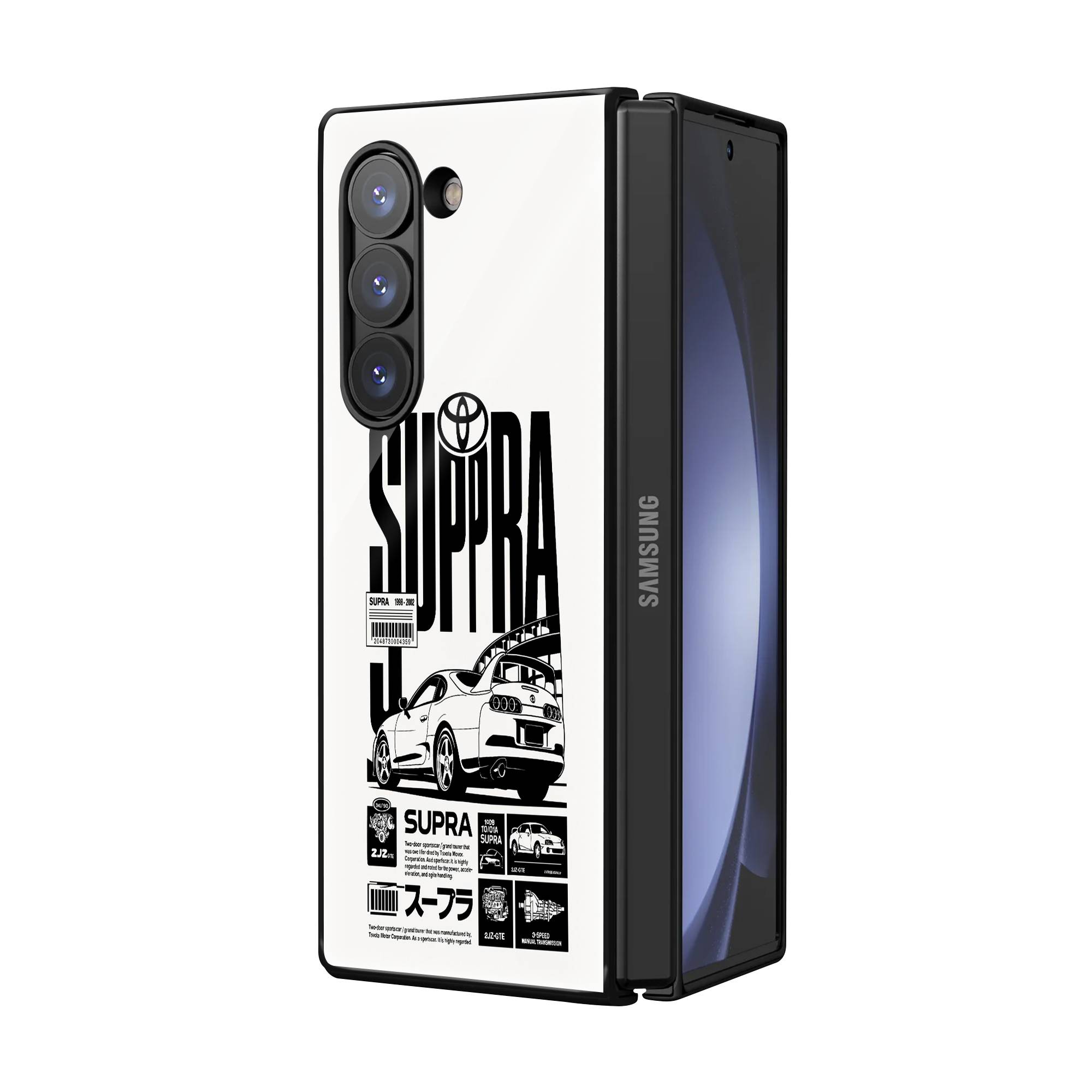 Supra Stats Samsung Z Fold Glass Case image 1
