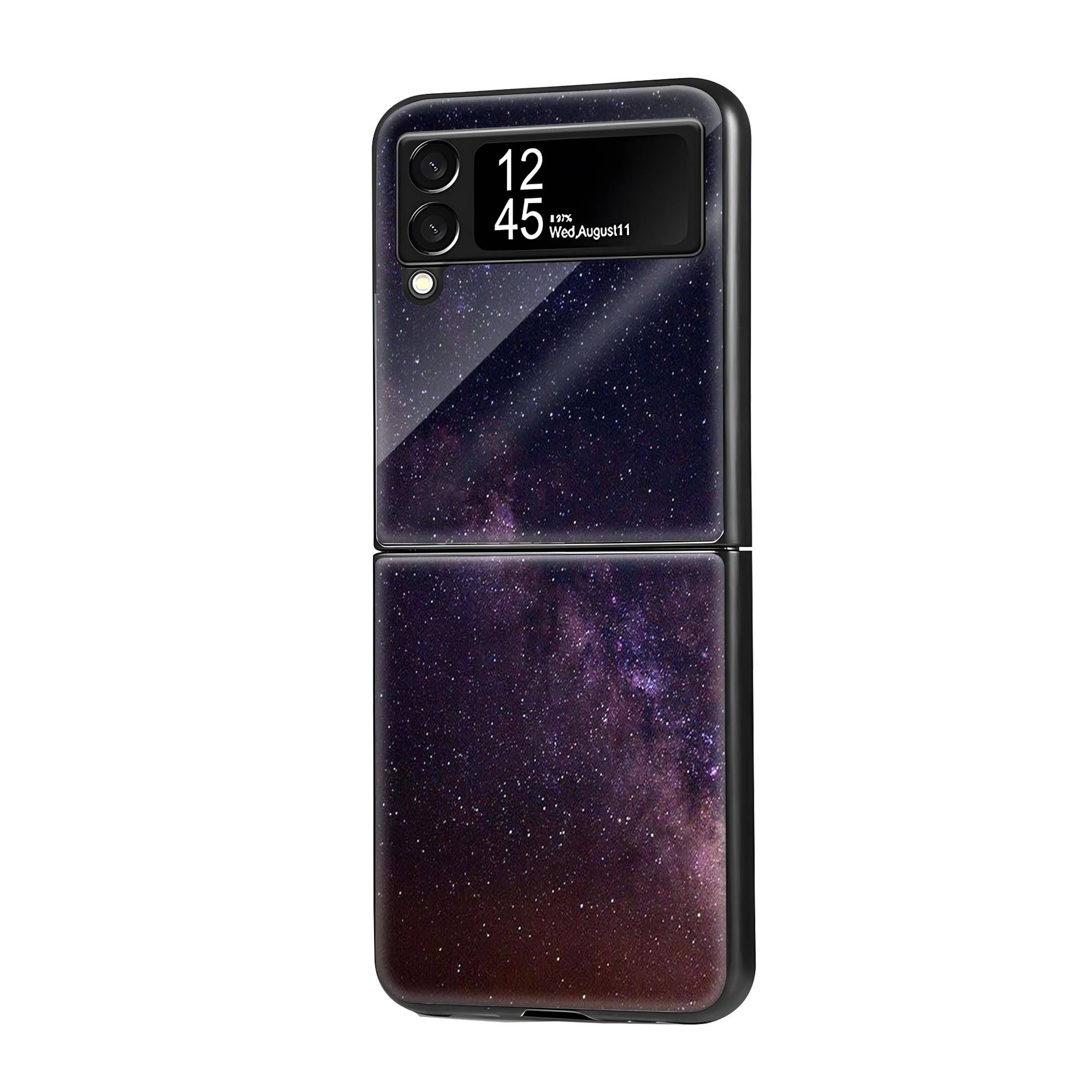 Andromeda Galaxy Samsung Z Flip Glass Case image 0