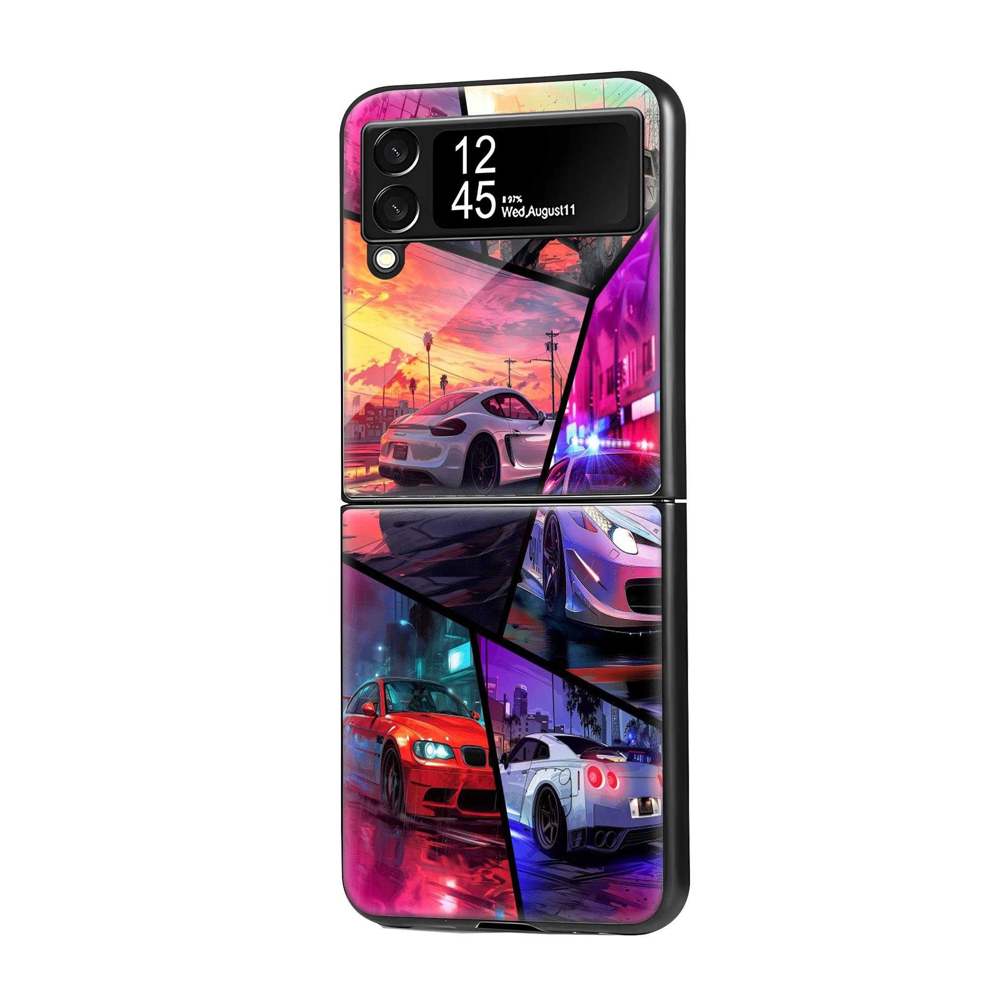 GTA Cars Samsung Z Flip Glass Case image 0