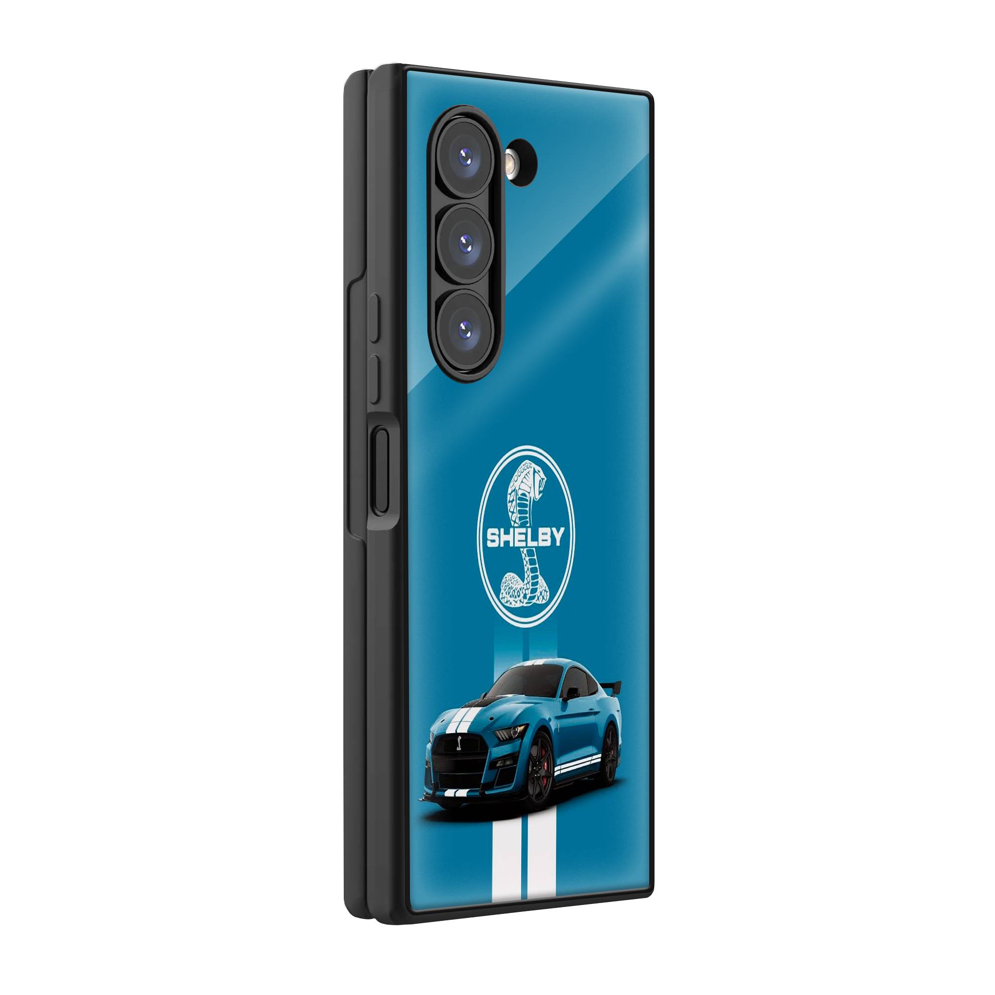 Blue Shelby Samsung Z Fold Glass Case image 0