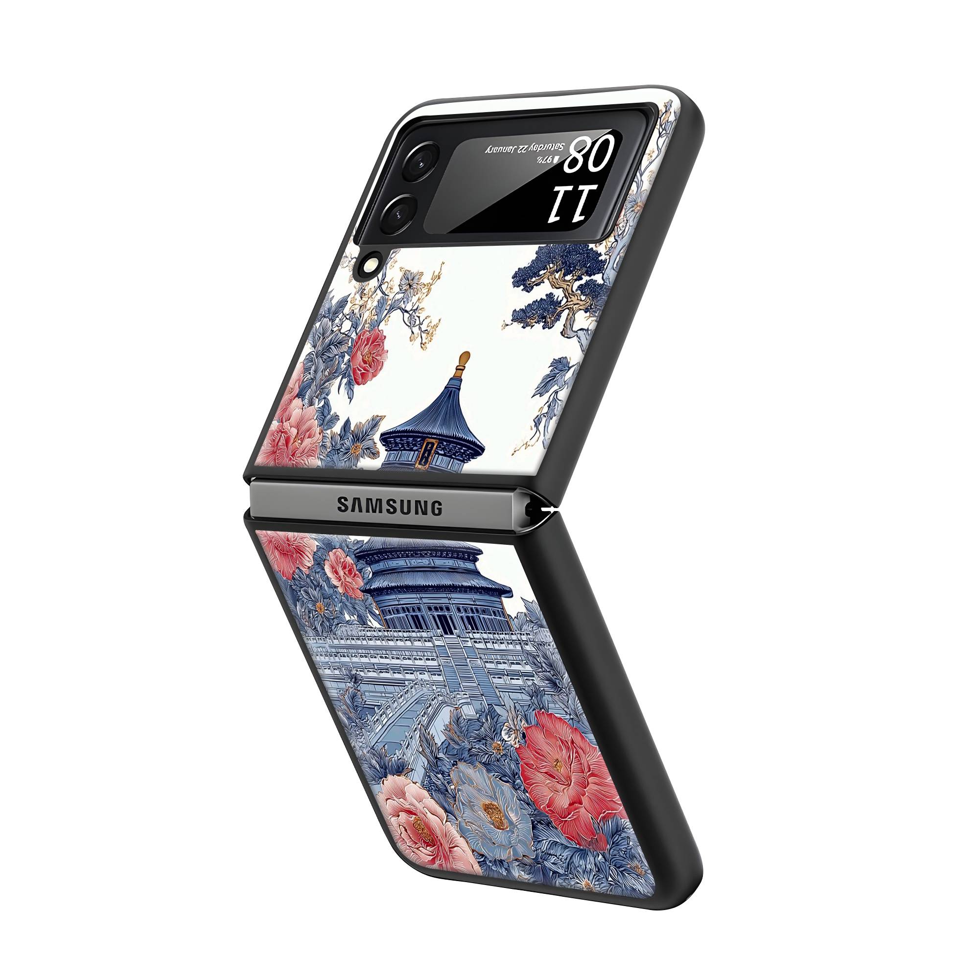 Temple Garden Samsung Z Flip Glass Case image 1
