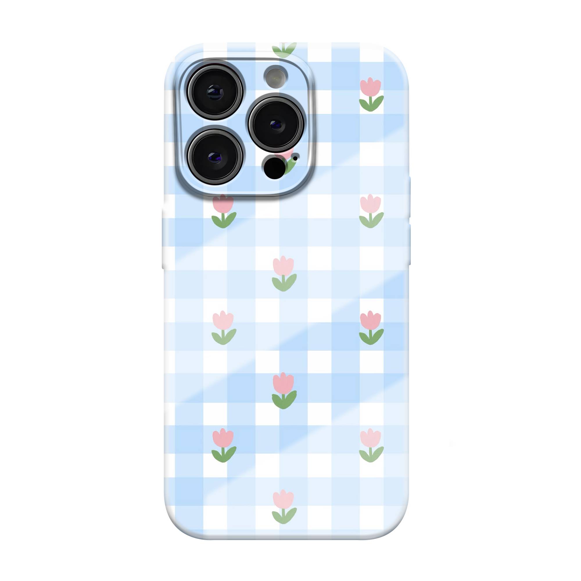 Tulip Gingham Glossy Hard Case