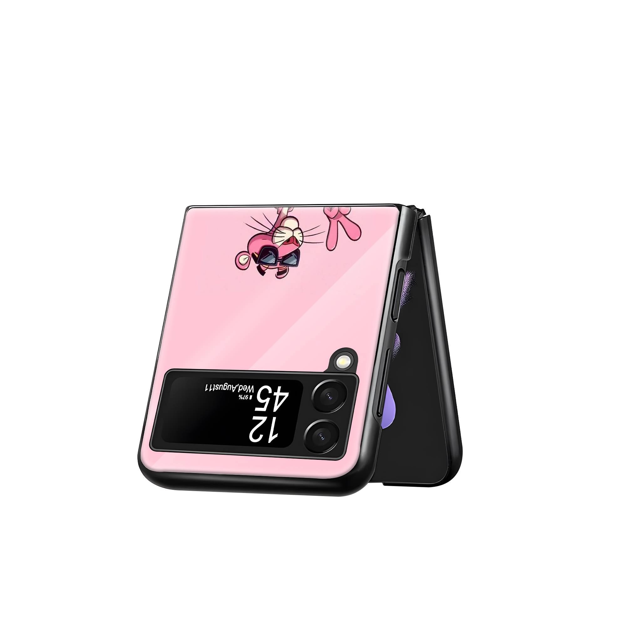 Pink Panther Samsung Z Flip Glass Case image 2