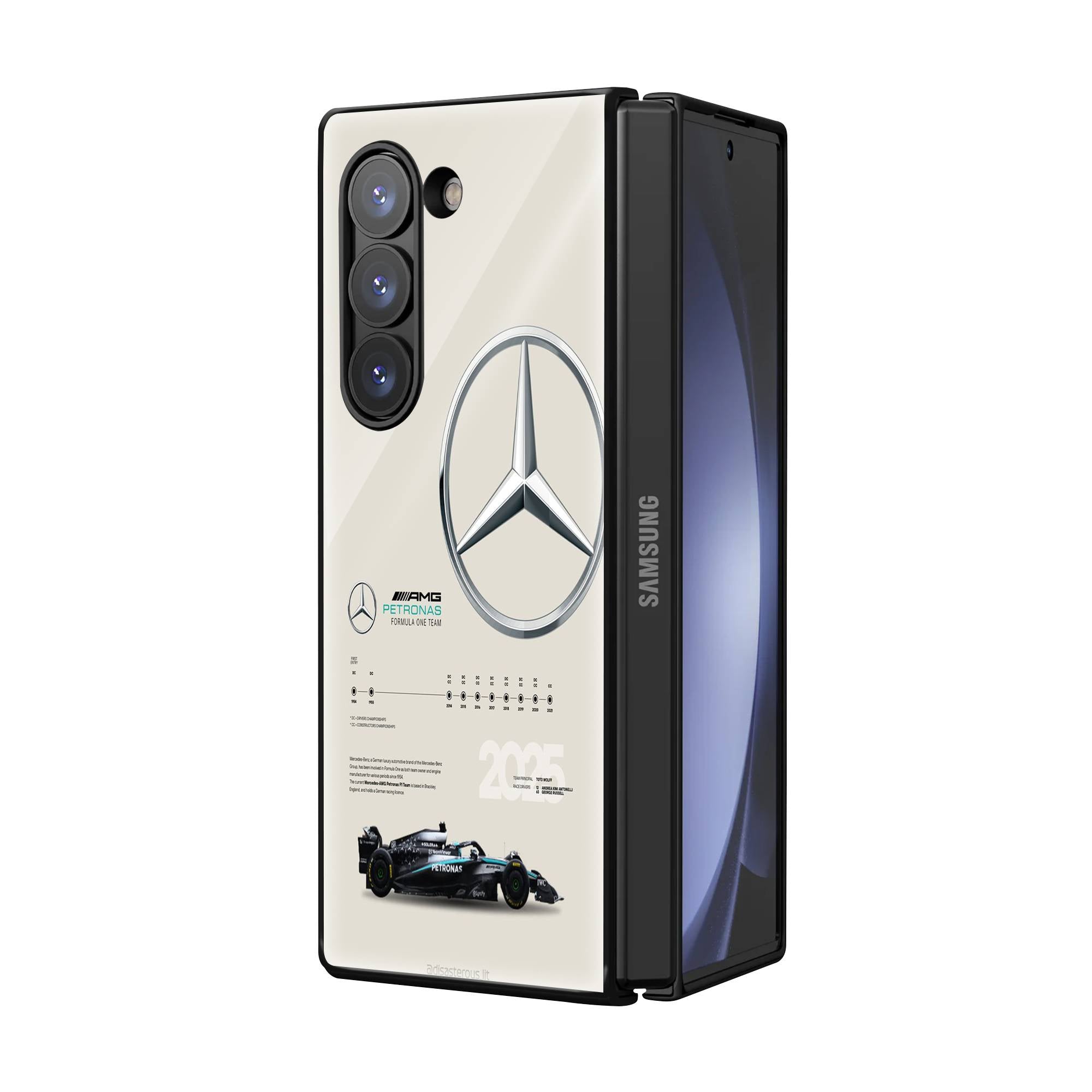 Mercedes F1 Samsung Z Fold Glass Case image 1