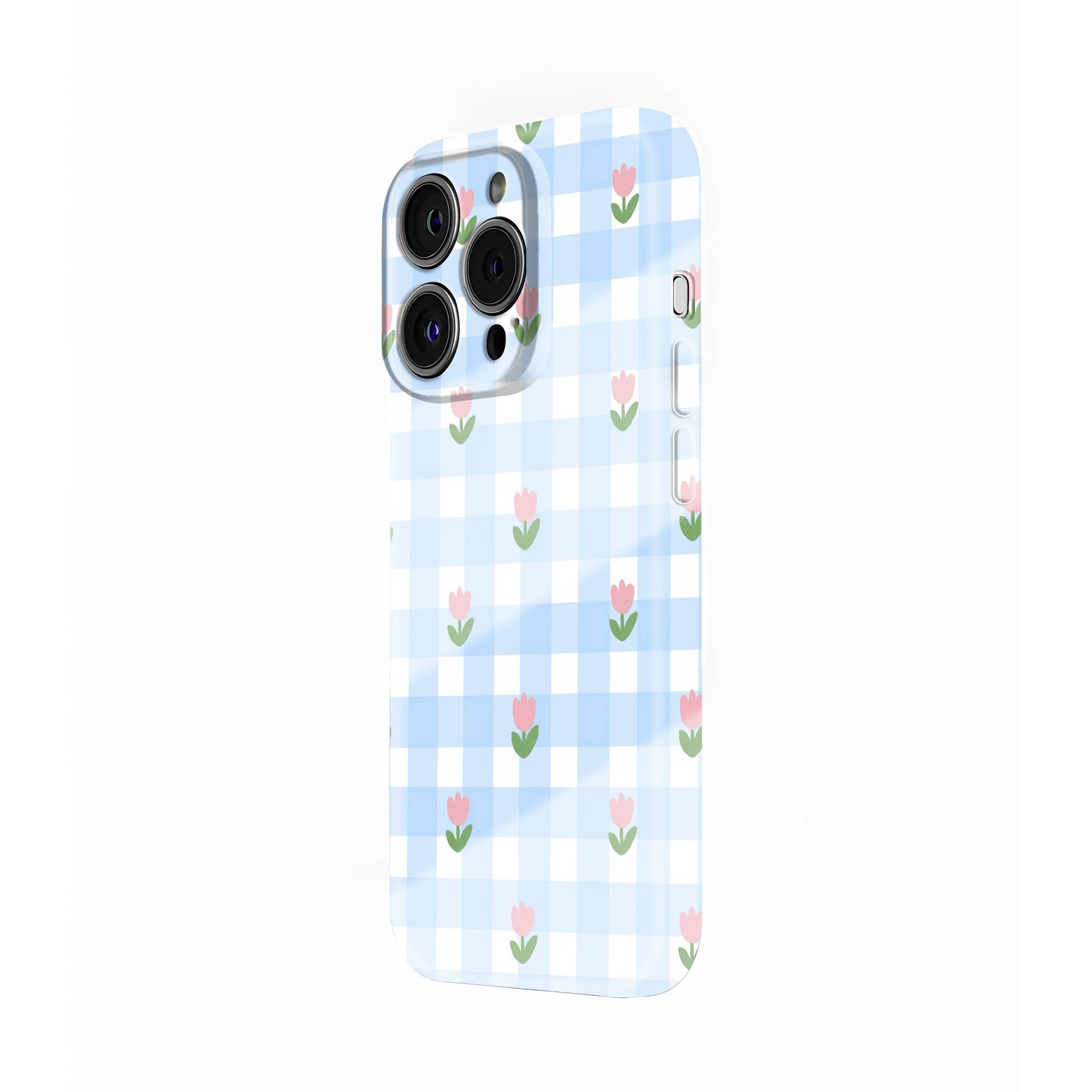 Tulip Gingham Glossy Hard Case