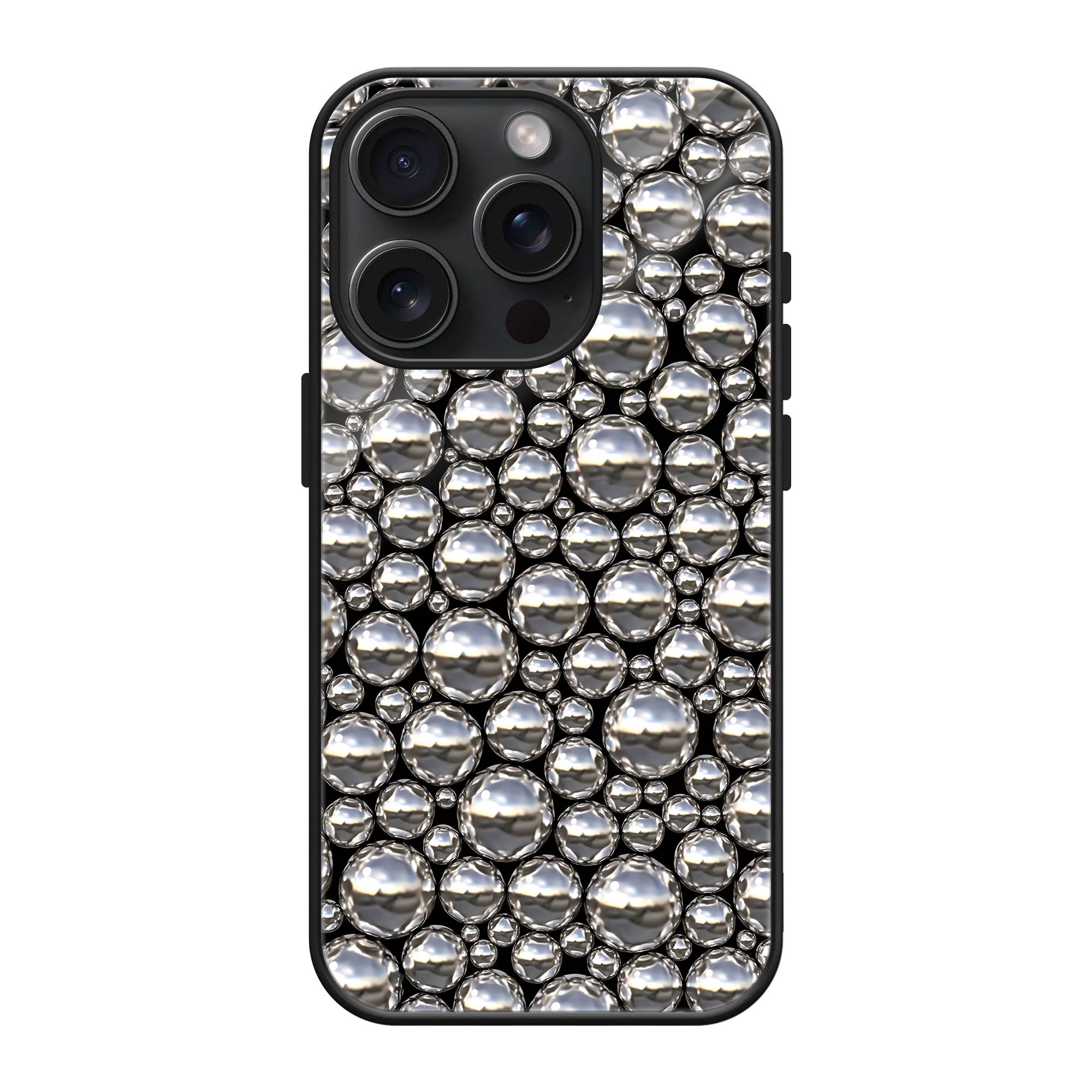 Silver Balls Glass Case