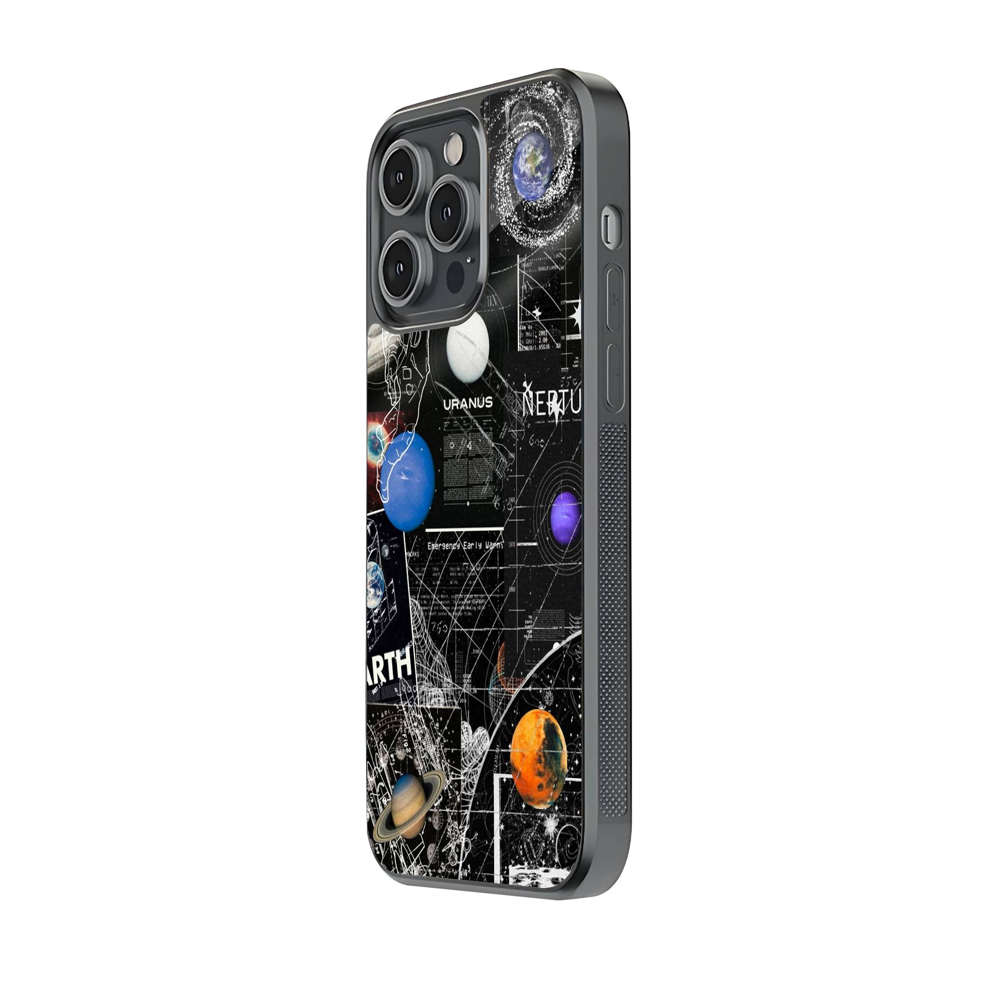 Galaxy Grid Glass Case
