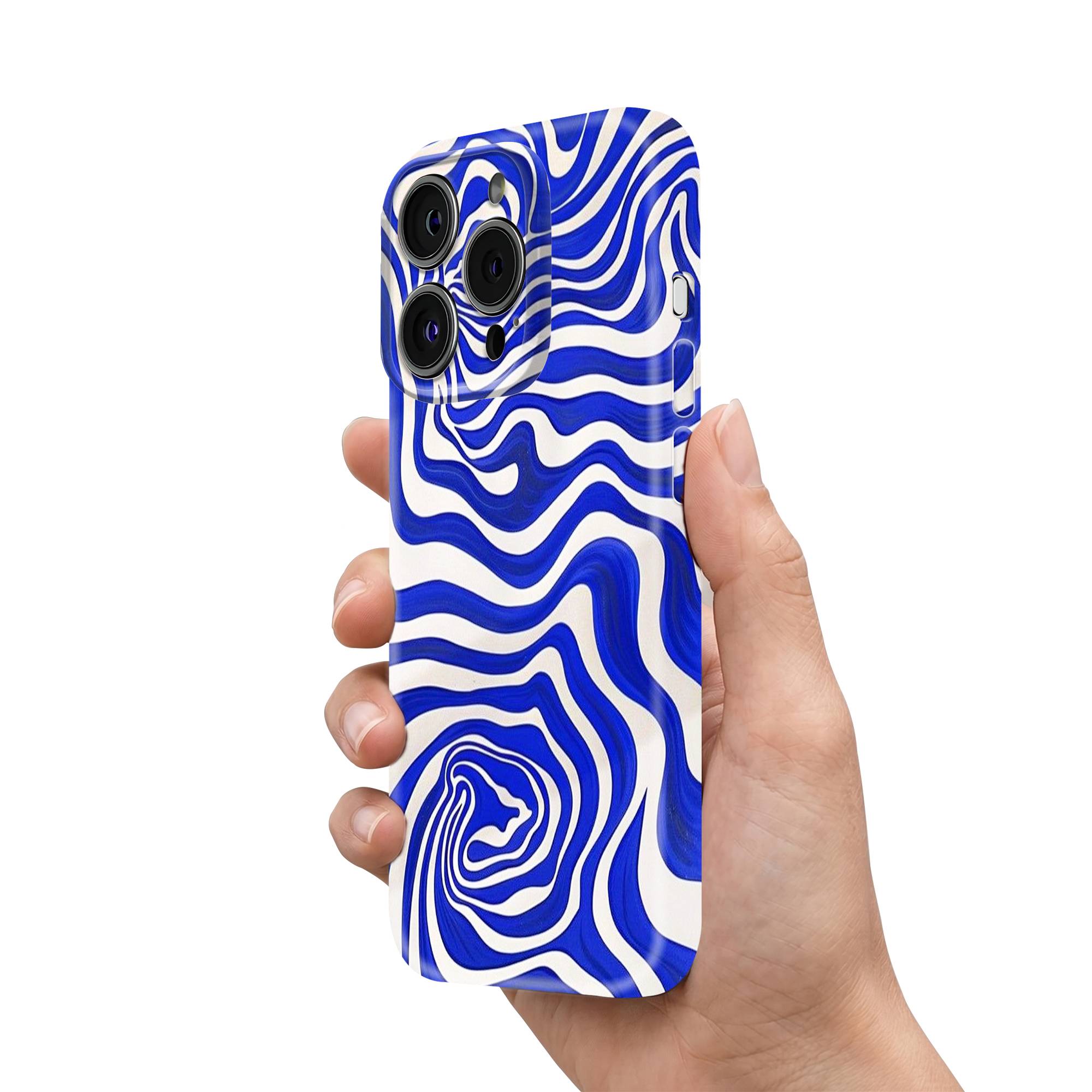 Blue Vortex Flow Glossy Hard Case