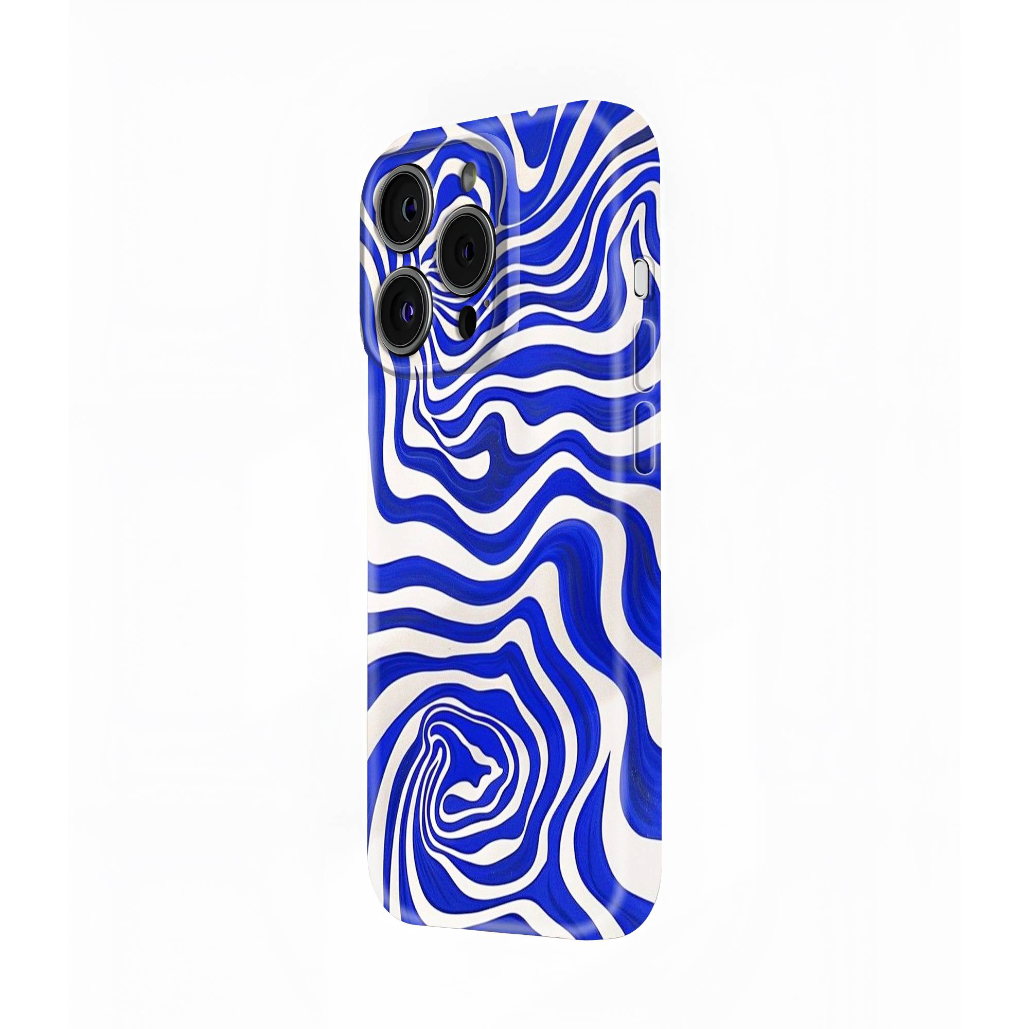Blue Vortex Flow Glossy Hard Case