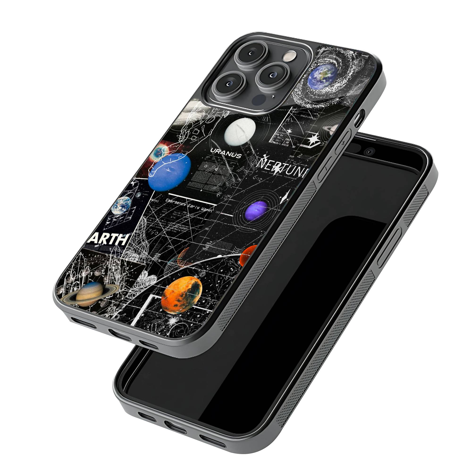 Galaxy Grid Glass Case