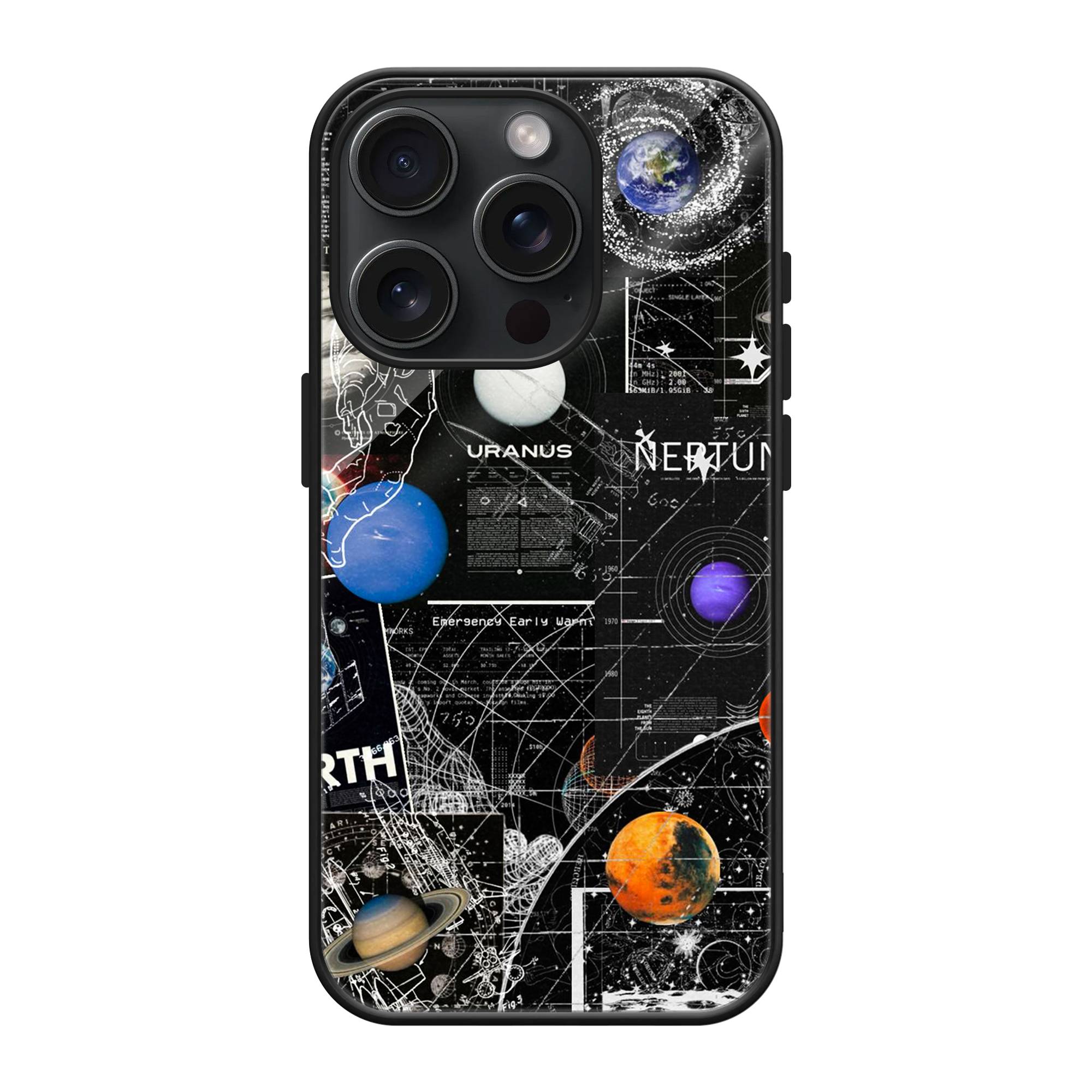 Galaxy Grid Glass Case