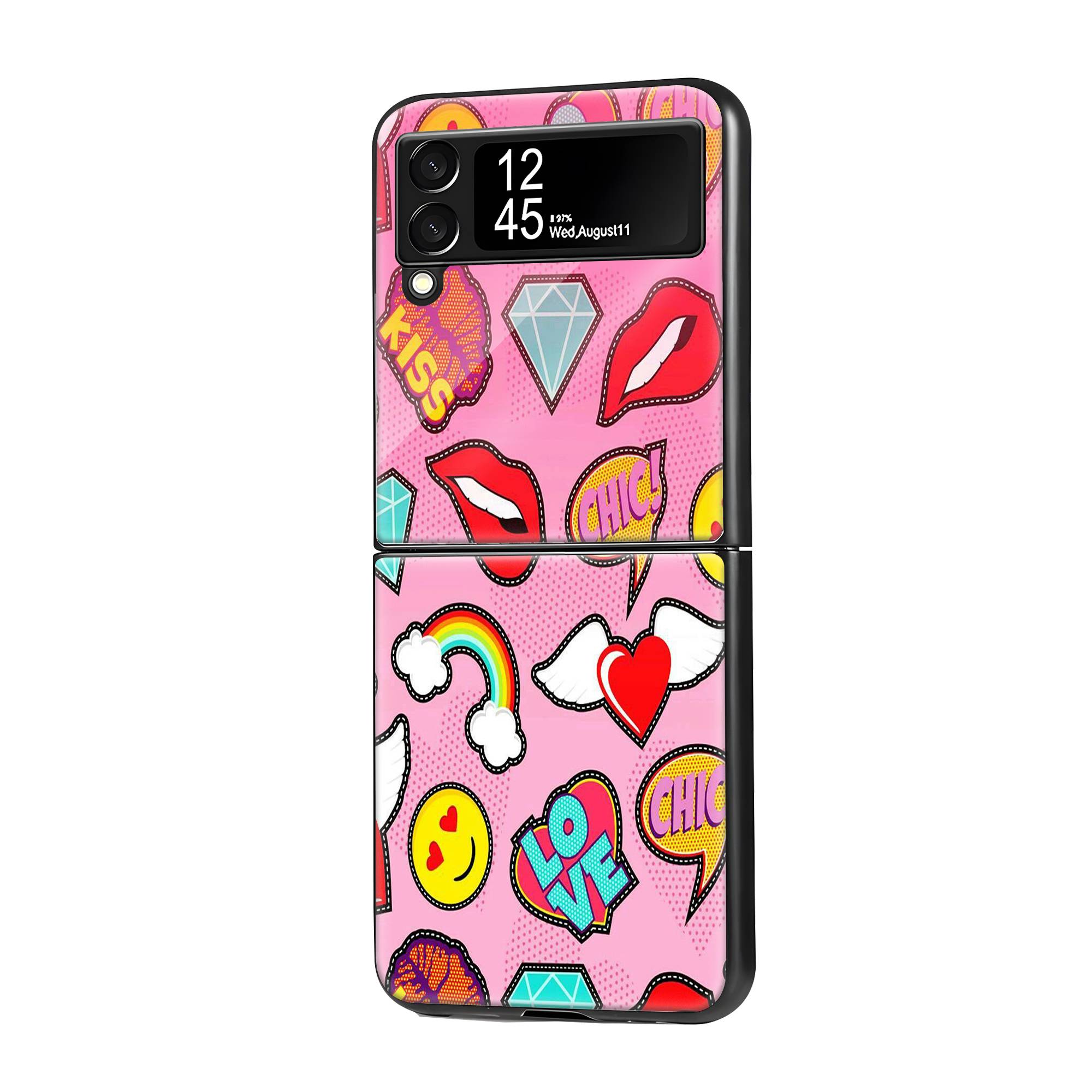 Sticker Pop Samsung Z Flip Glass Case image 0