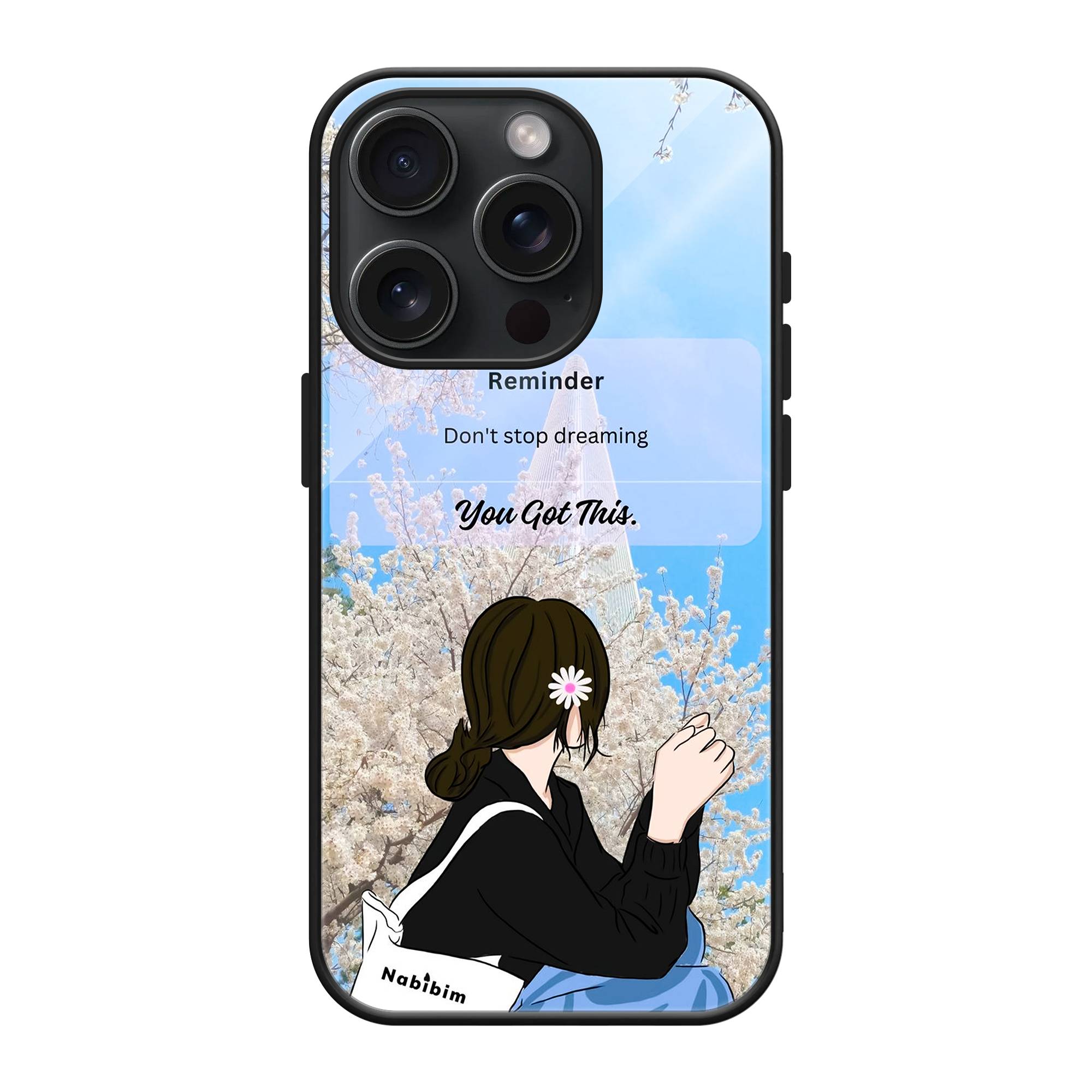 Don't Stop Dreaming Glass Case image 0