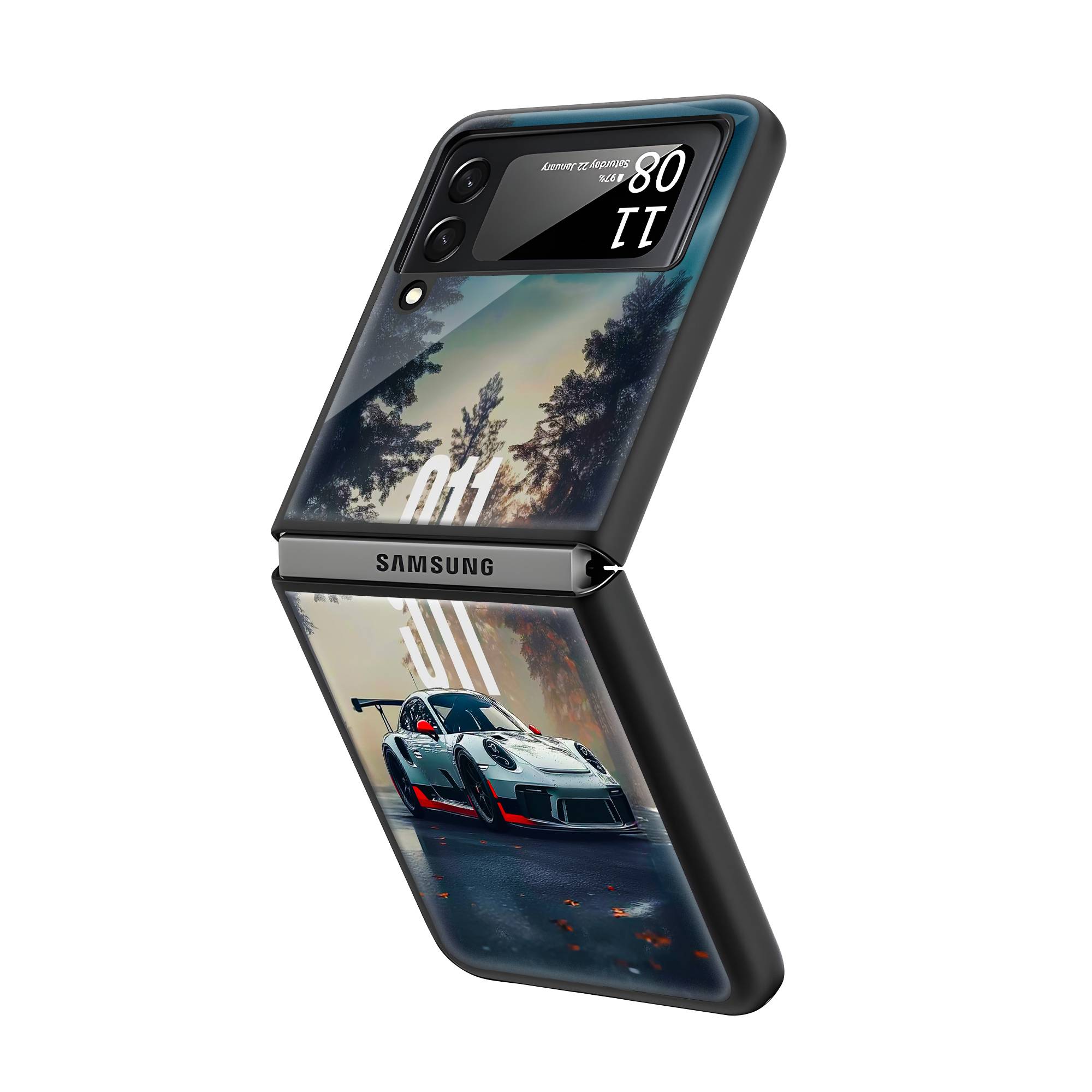 911 Legend Samsung Z Flip Glass Case image 1