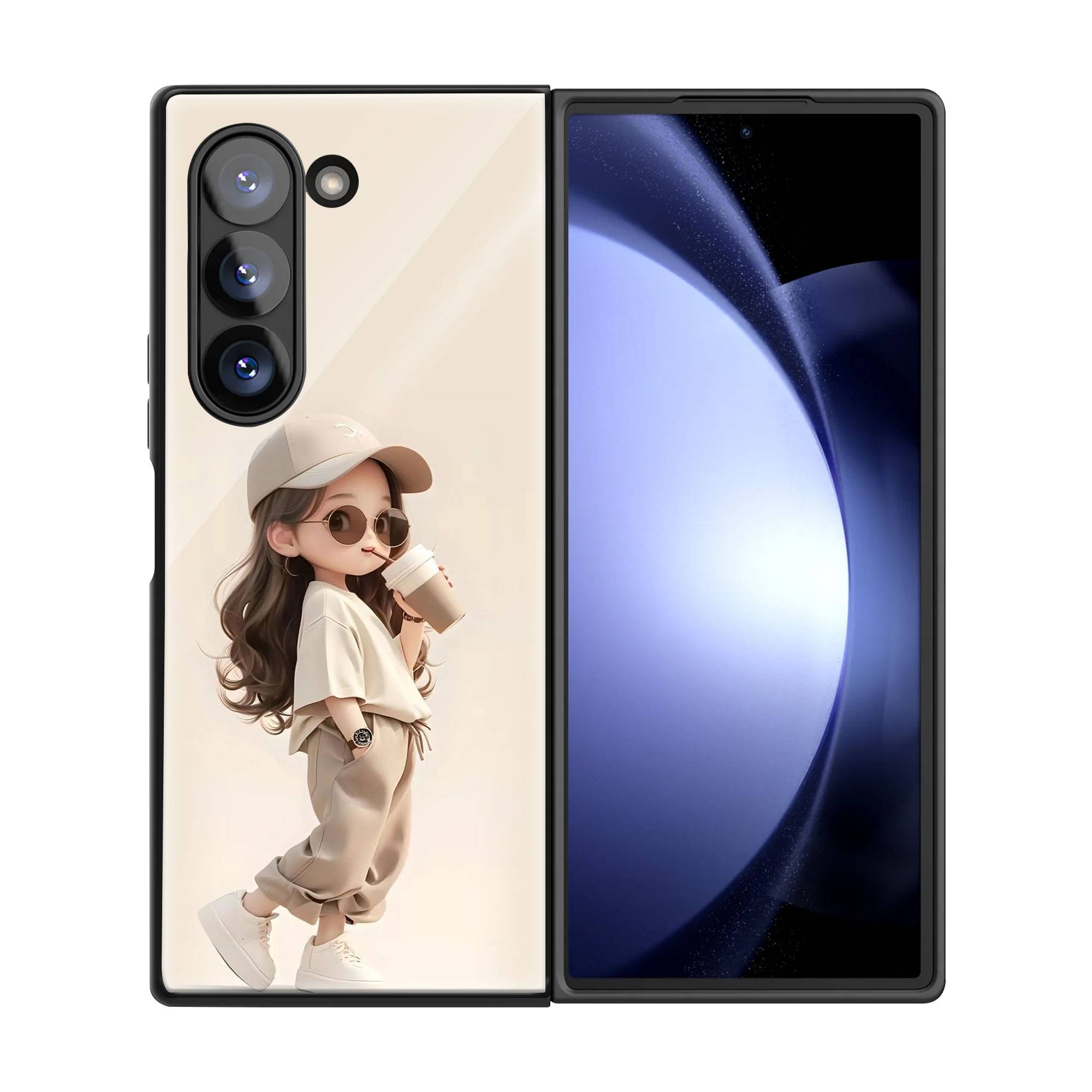 Tik Tok Girl Samsung Z Fold Glass Case image 2