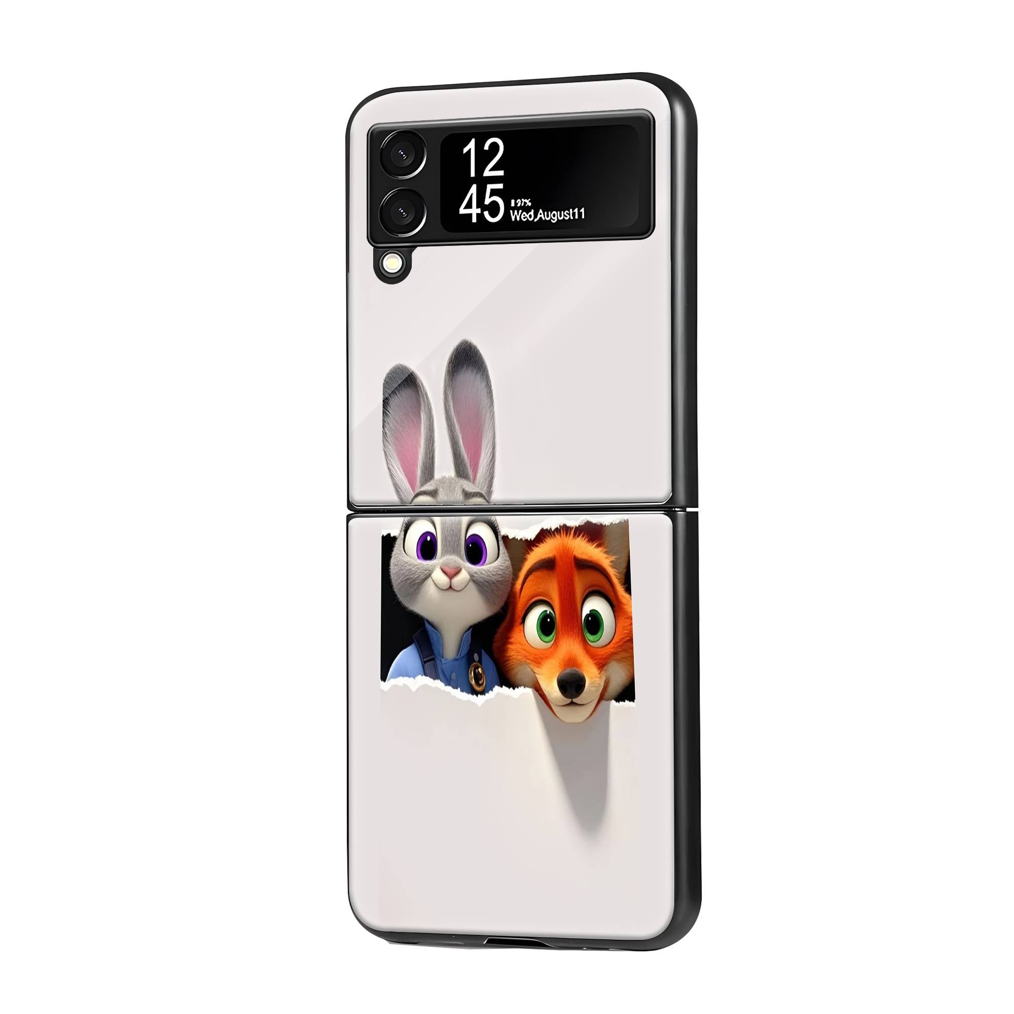 Zootopia Duo Samsung Z Flip Glass Case image 0