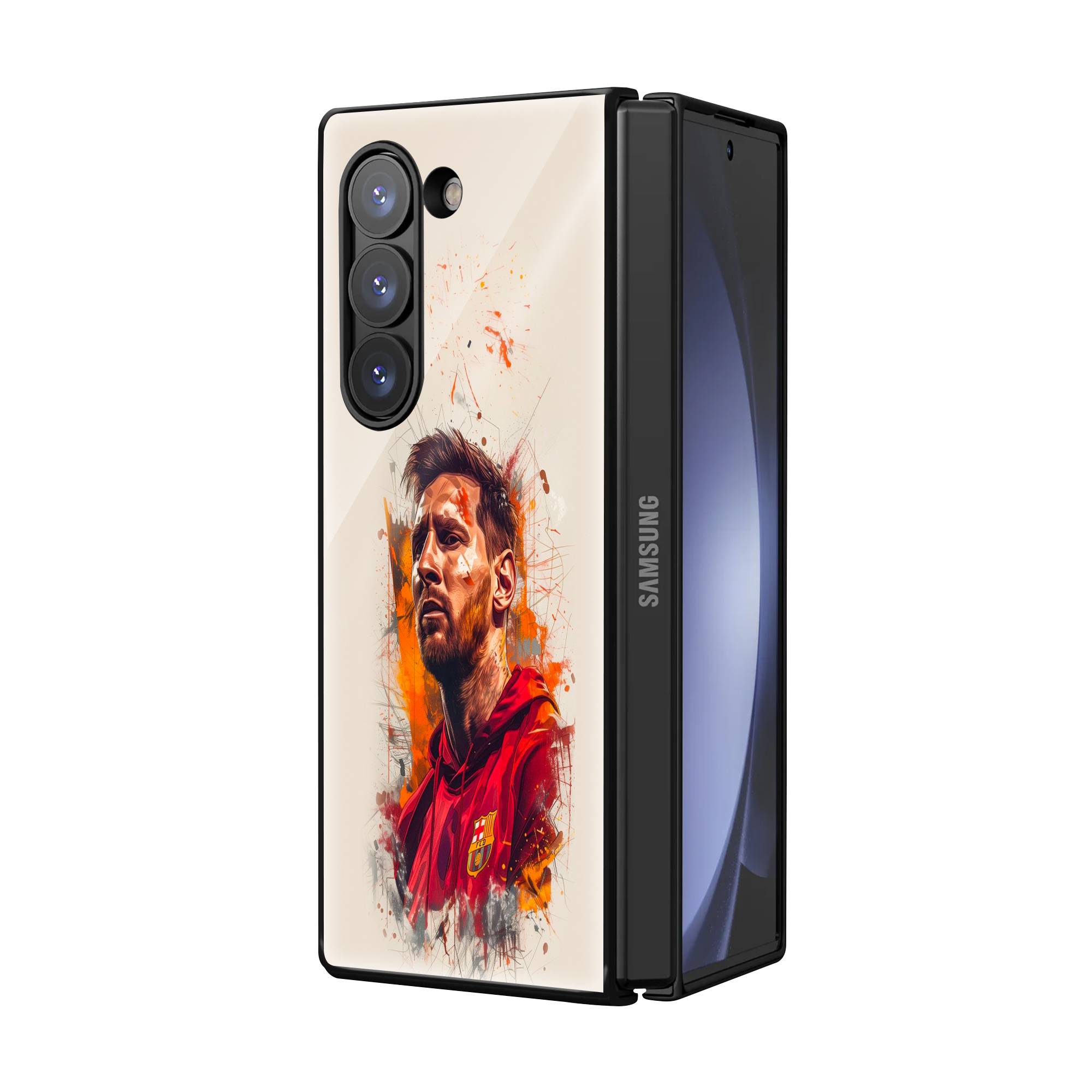 Lionel Messi Samsung Z Fold Glass Case image 1
