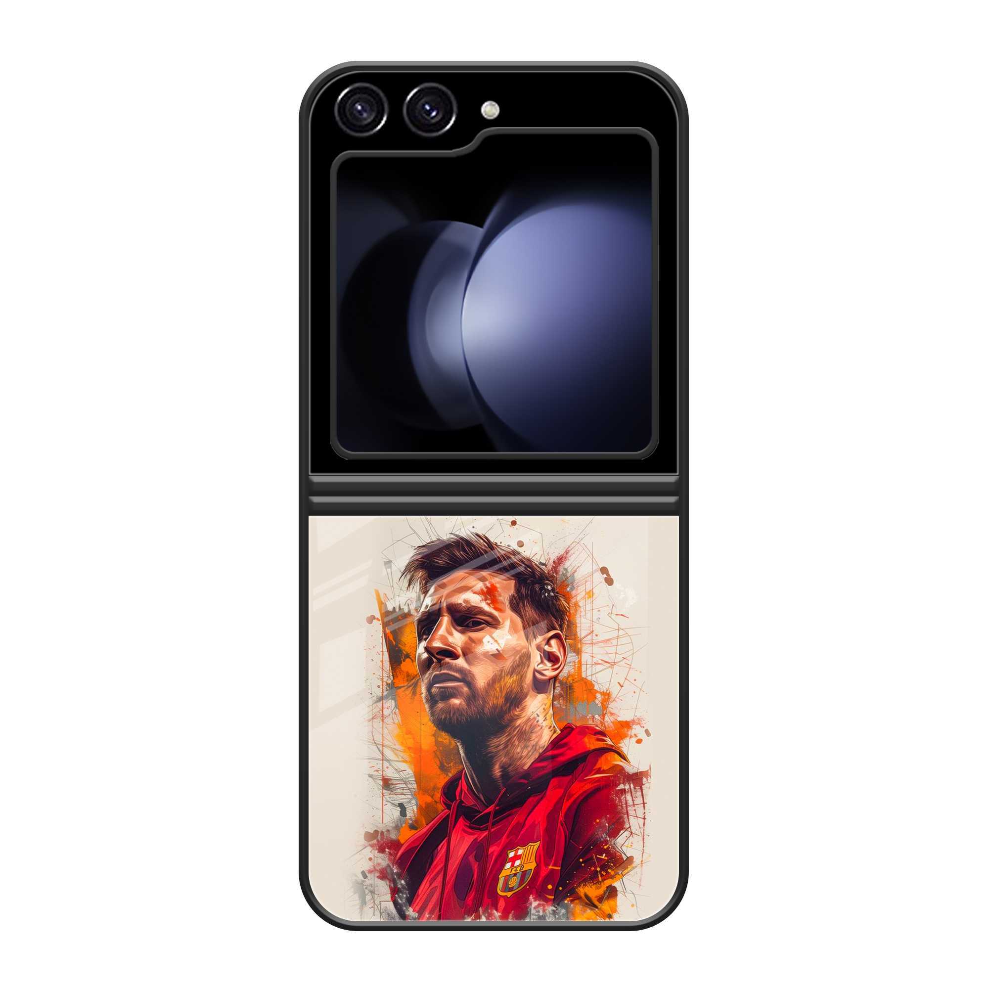 Lionel Messi Samsung Z Flip 5 Glass Case image 0
