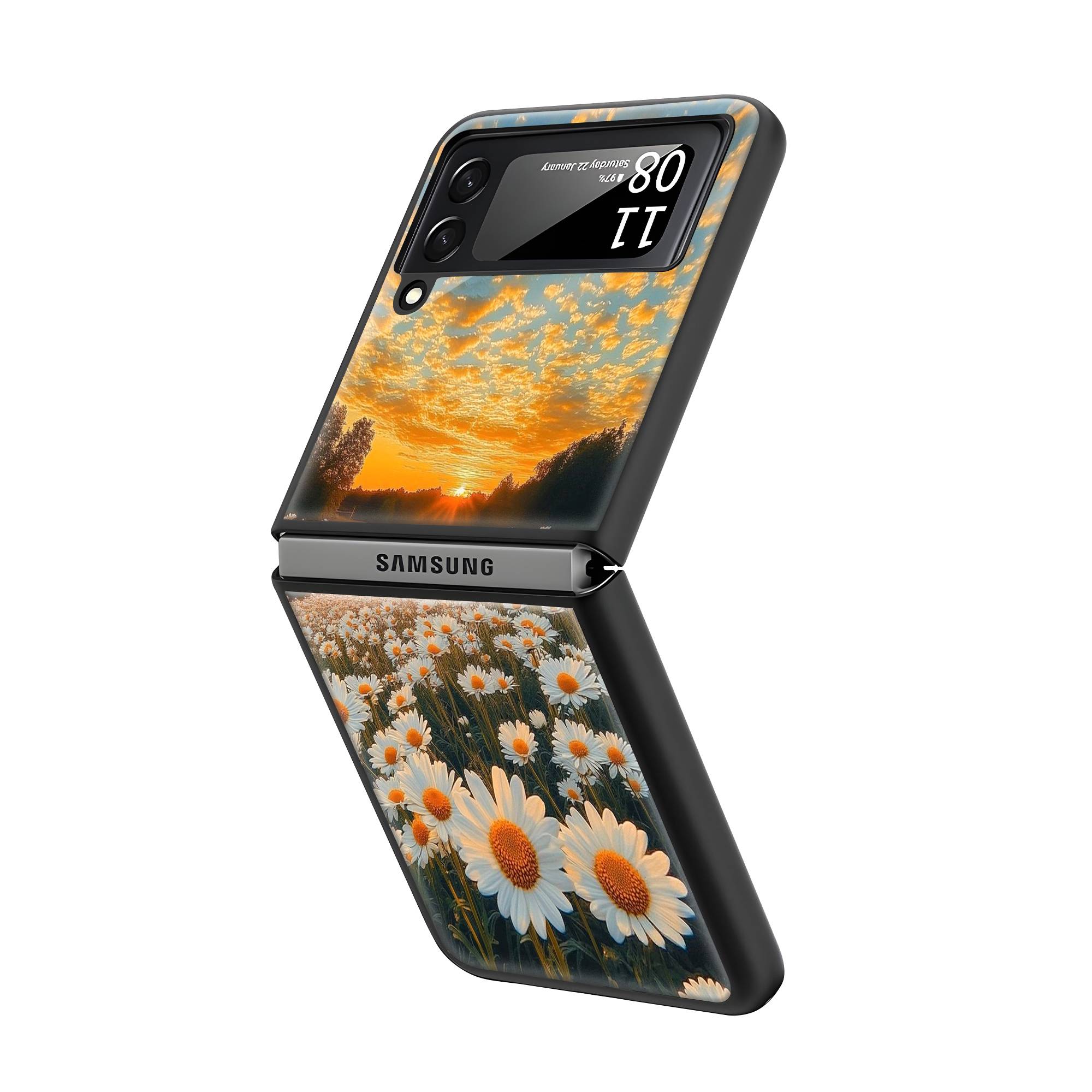 Sunset Feels Samsung Z Flip Glass Case image 1