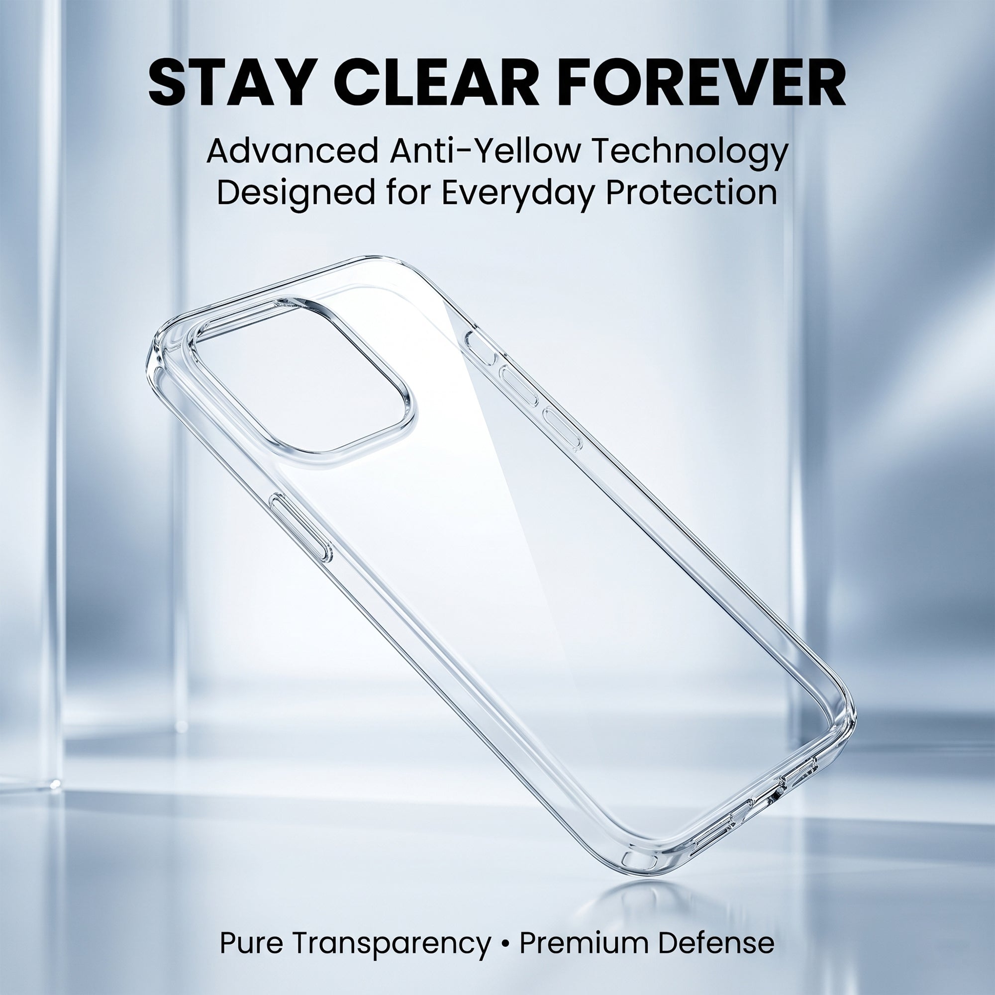 Anti Yellow Crystal Clear iPhone Case. No Yellow. Ever.