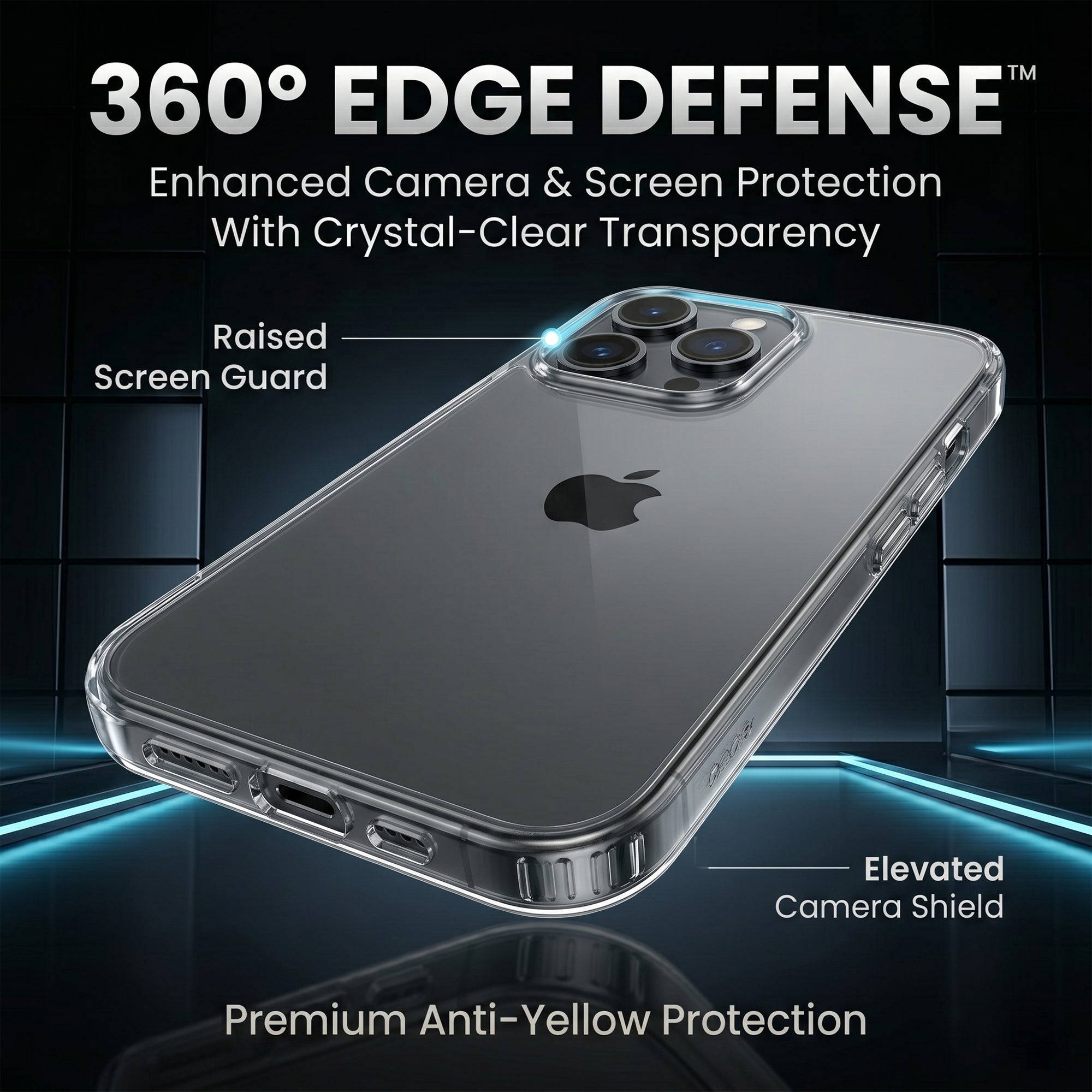 Anti Yellow Crystal Clear iPhone Case. No Yellow. Ever.