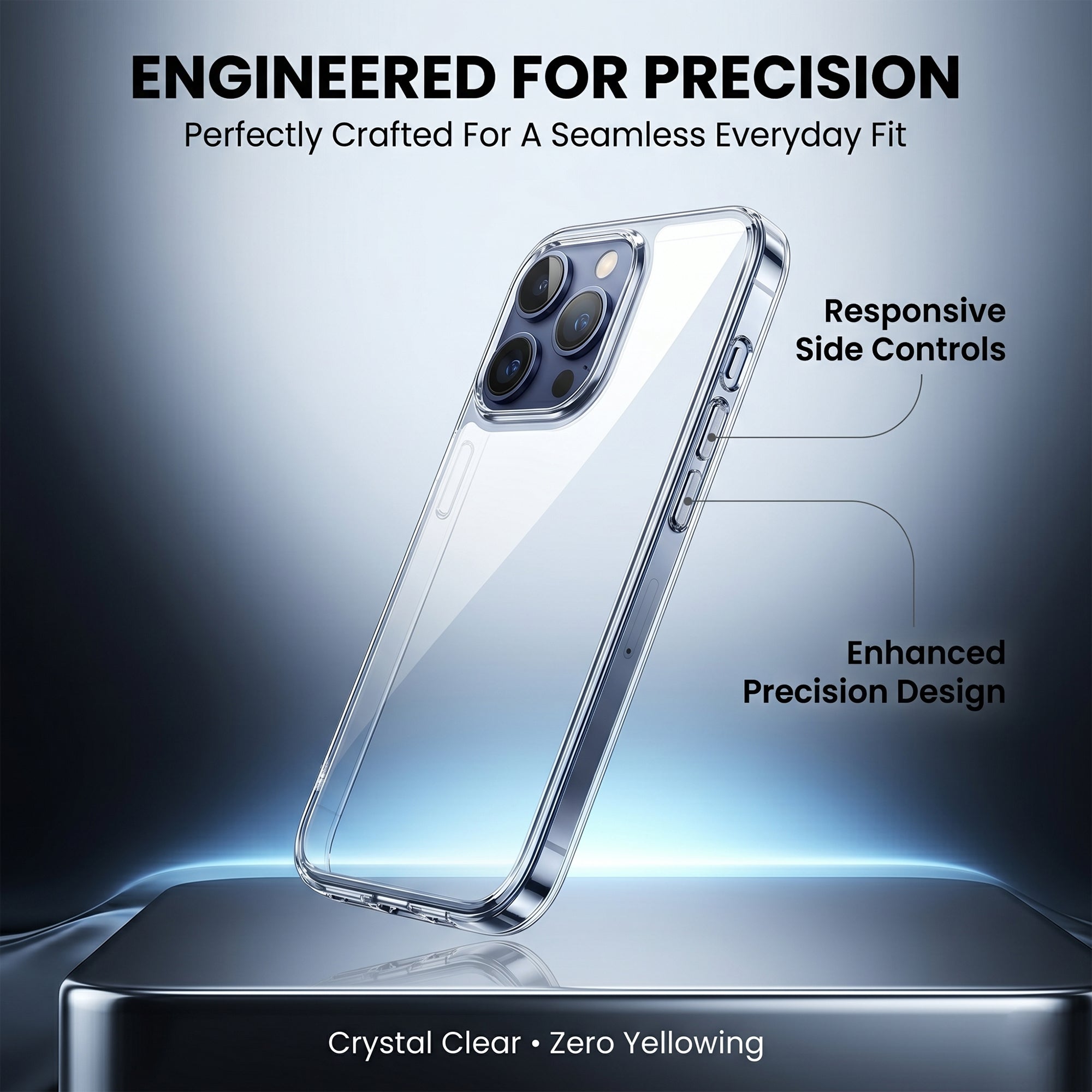 Anti Yellow Crystal Clear iPhone Case. No Yellow. Ever.