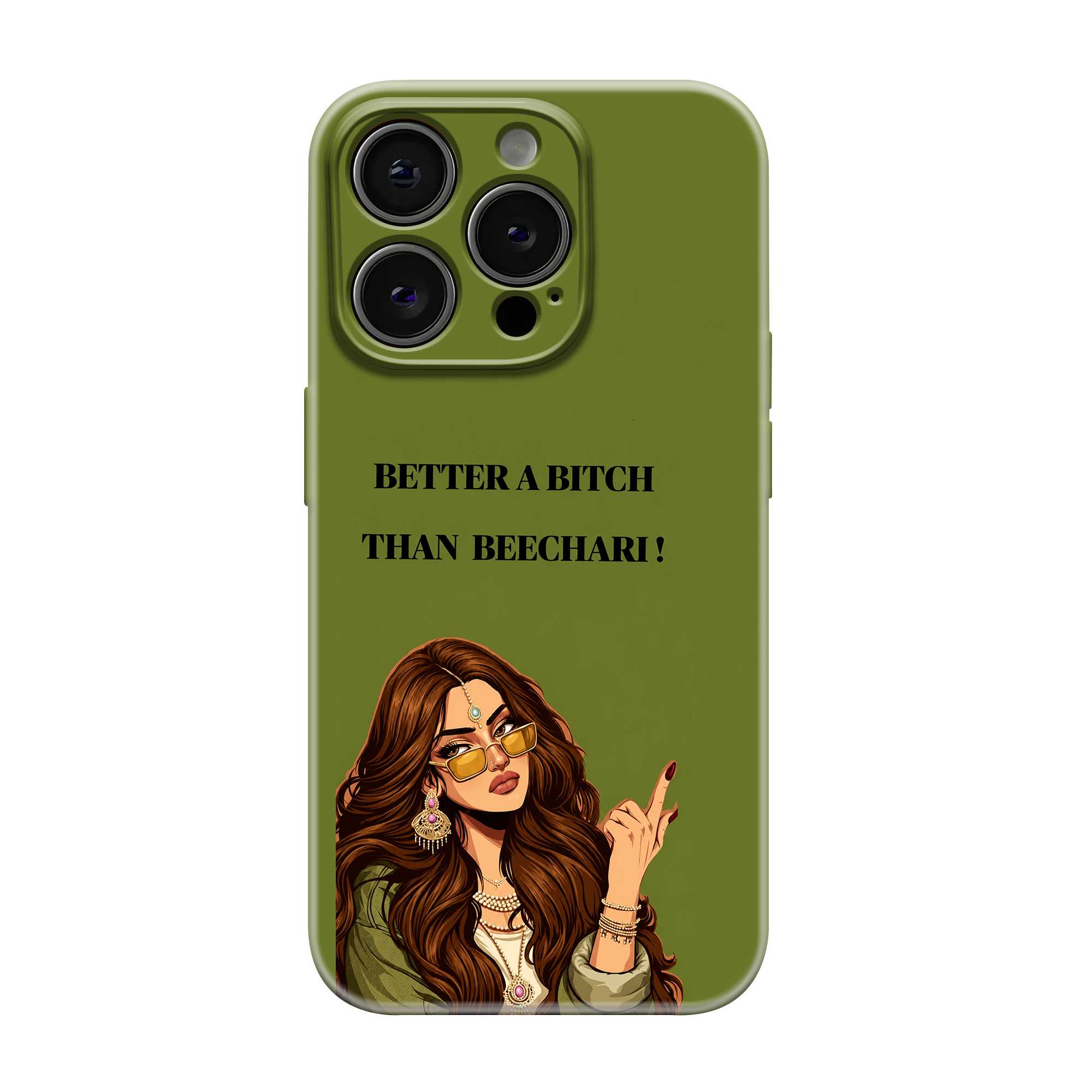 Bitch Not Beechari Glossy Hard Case