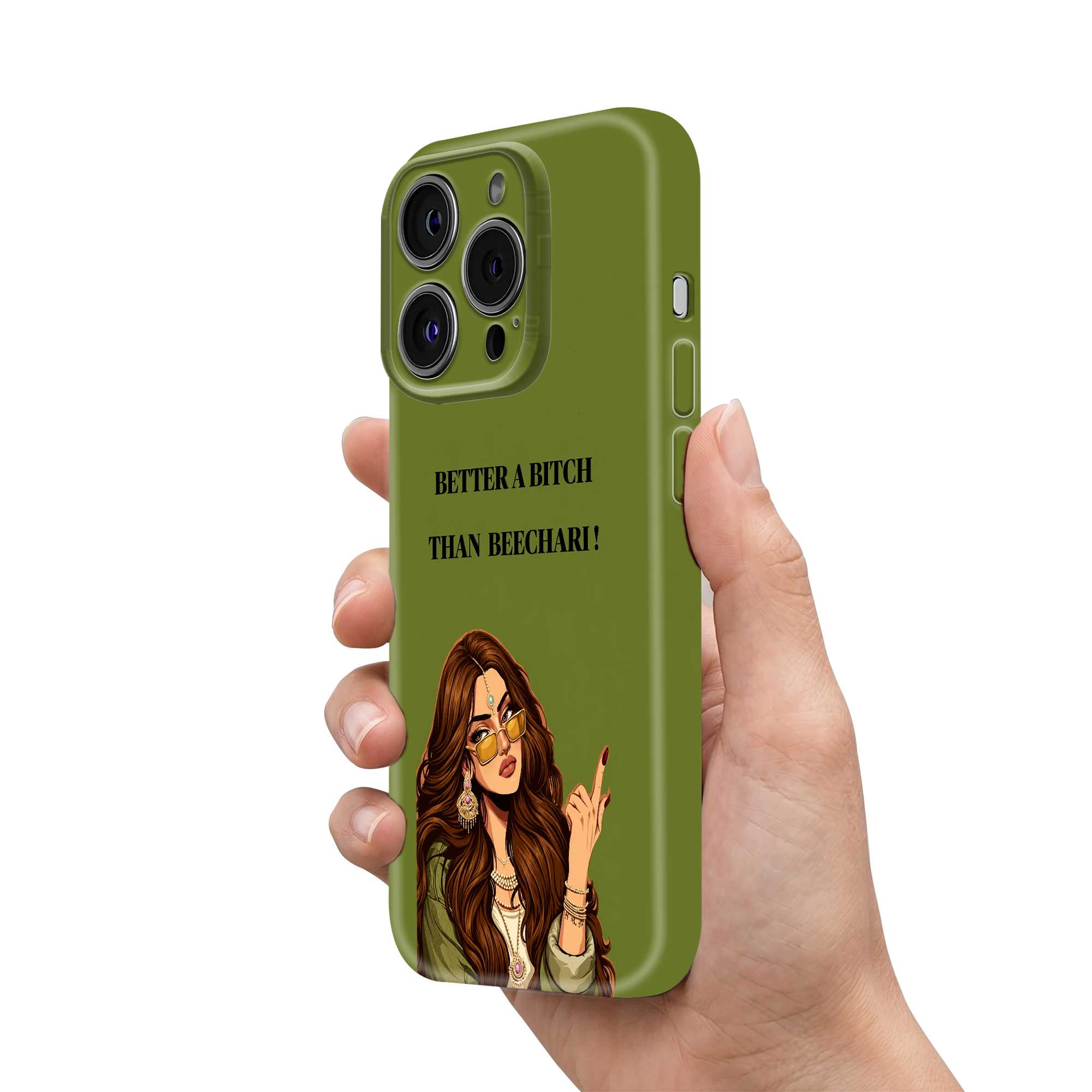 Bitch Not Beechari Glossy Hard Case