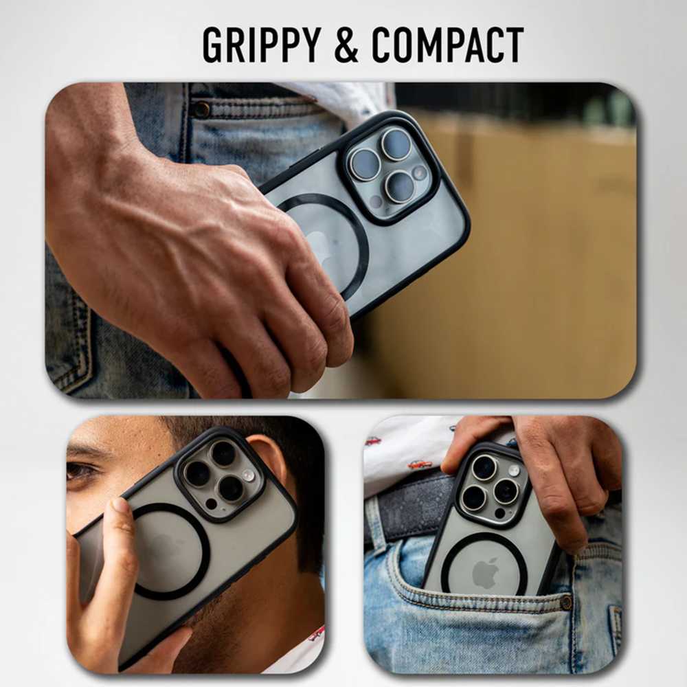 MagSafe iPhone Cases (Black Grip)