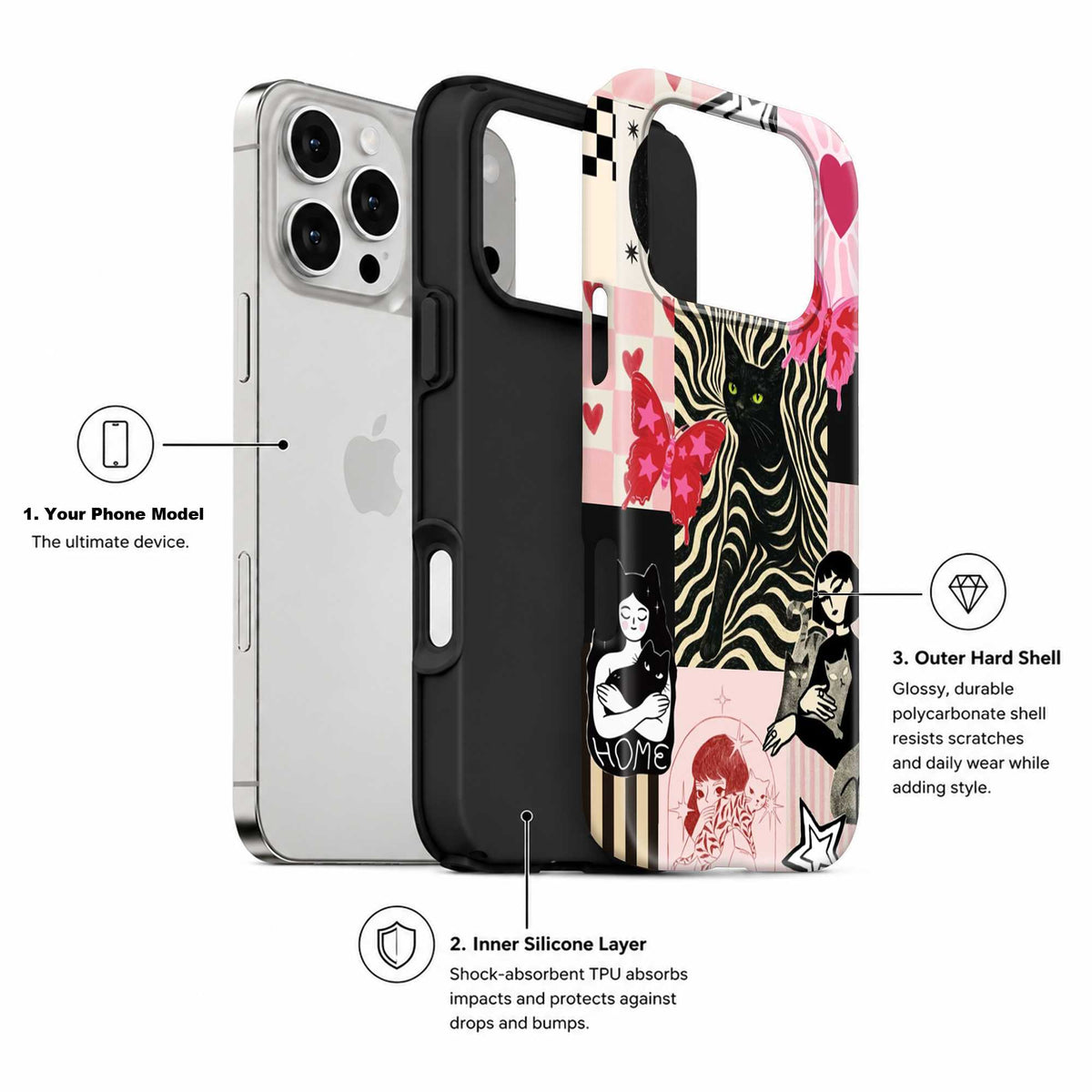 Black Cat Magic Dual Guard Case