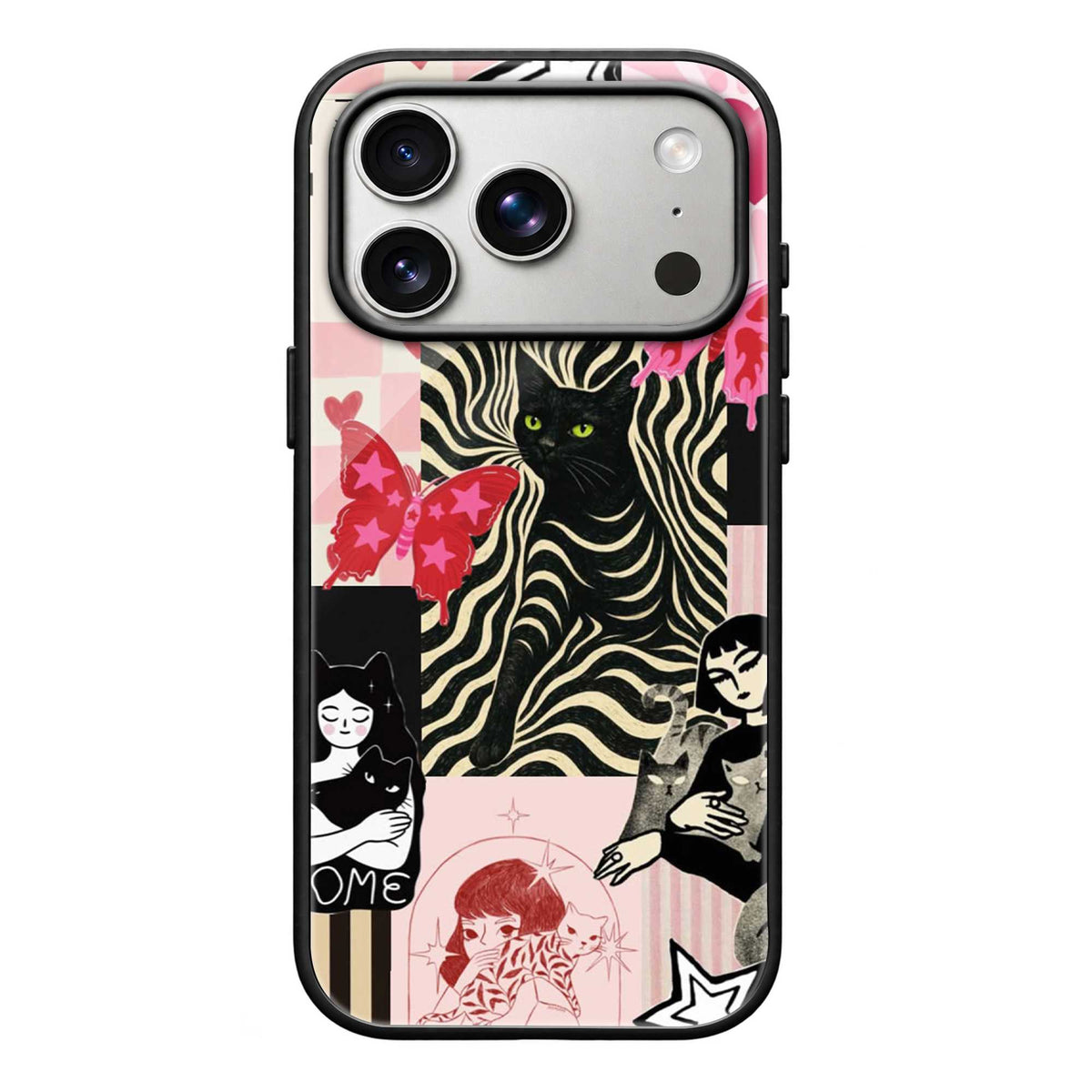 Black Cat Magic Glass Case