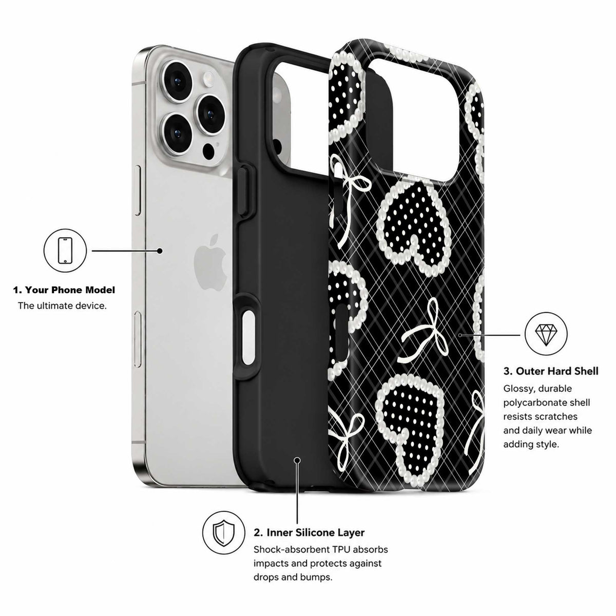 Black Swan Bow Dual Guard Case