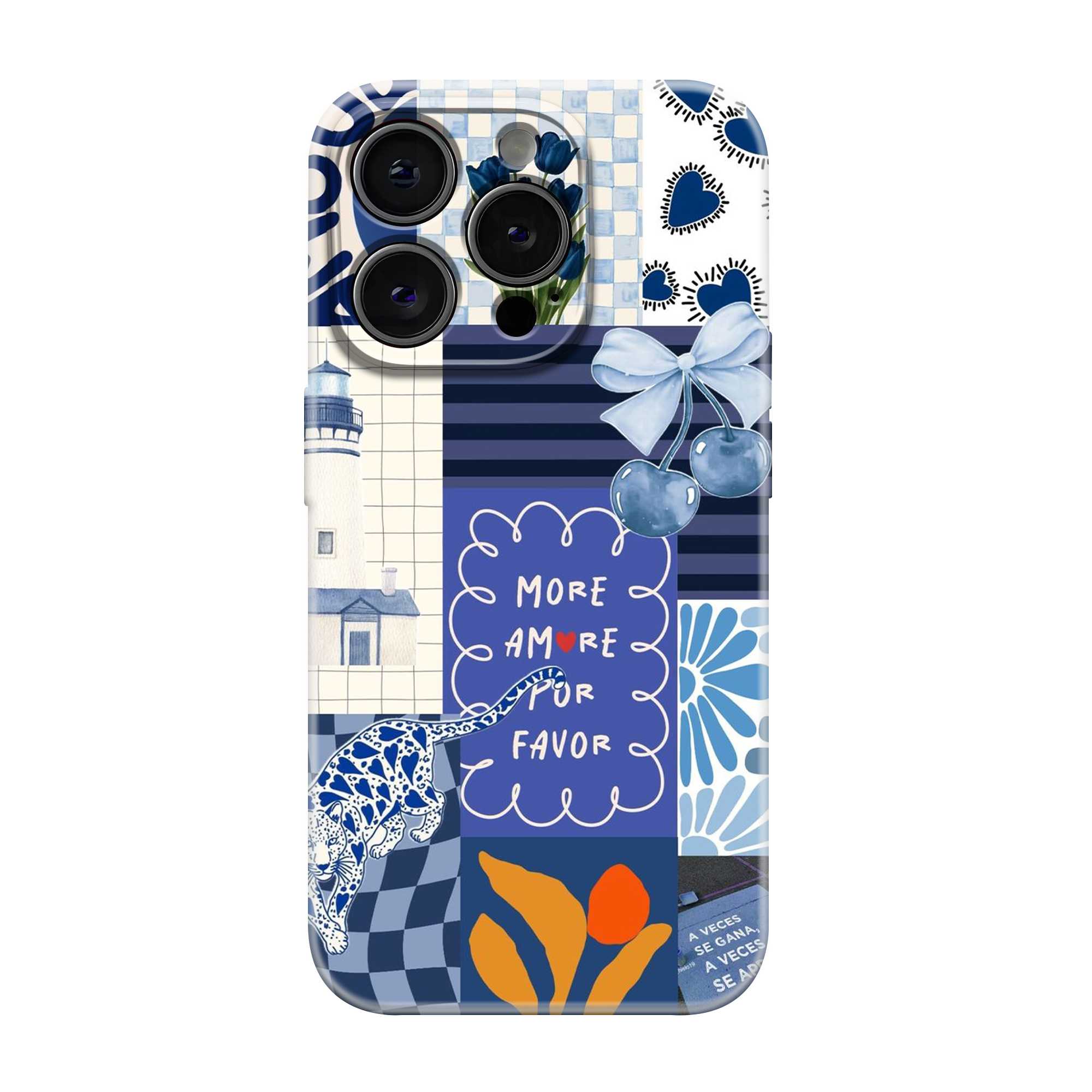Blue Amore Glossy Hard Case