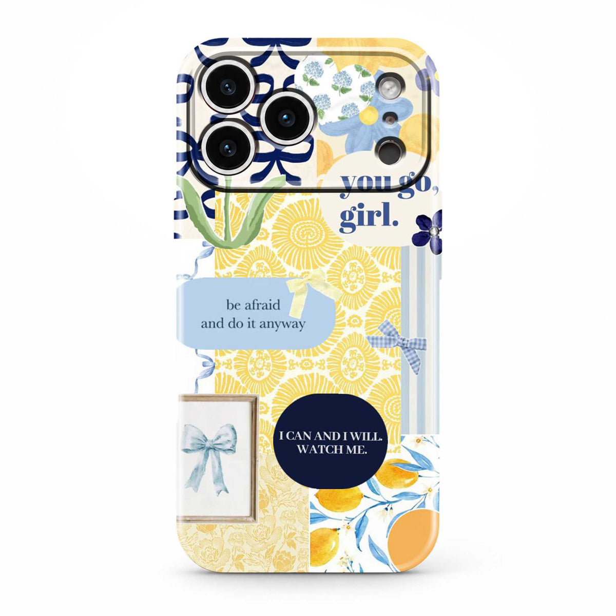Blue Bow Dreams Glossy Hard Case