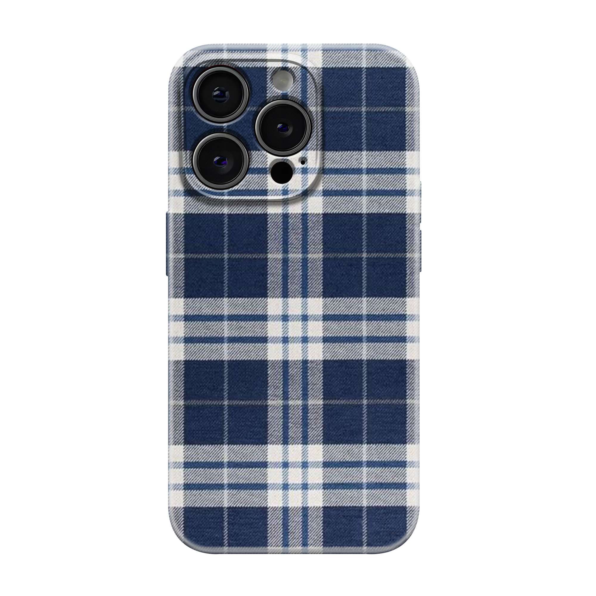 Blue Tartan Glossy Hard Case