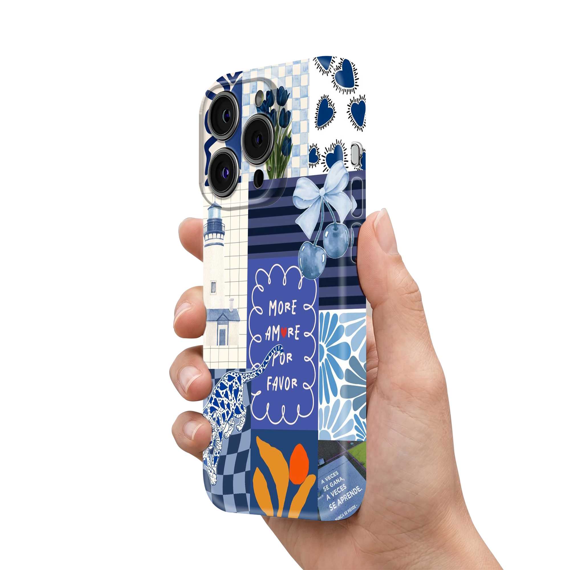 Blue Amore Glossy Hard Case