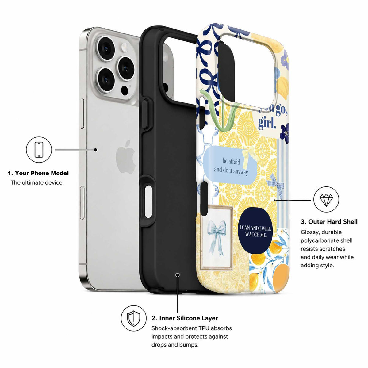 Blue Bow Dreams Dual Guard Case