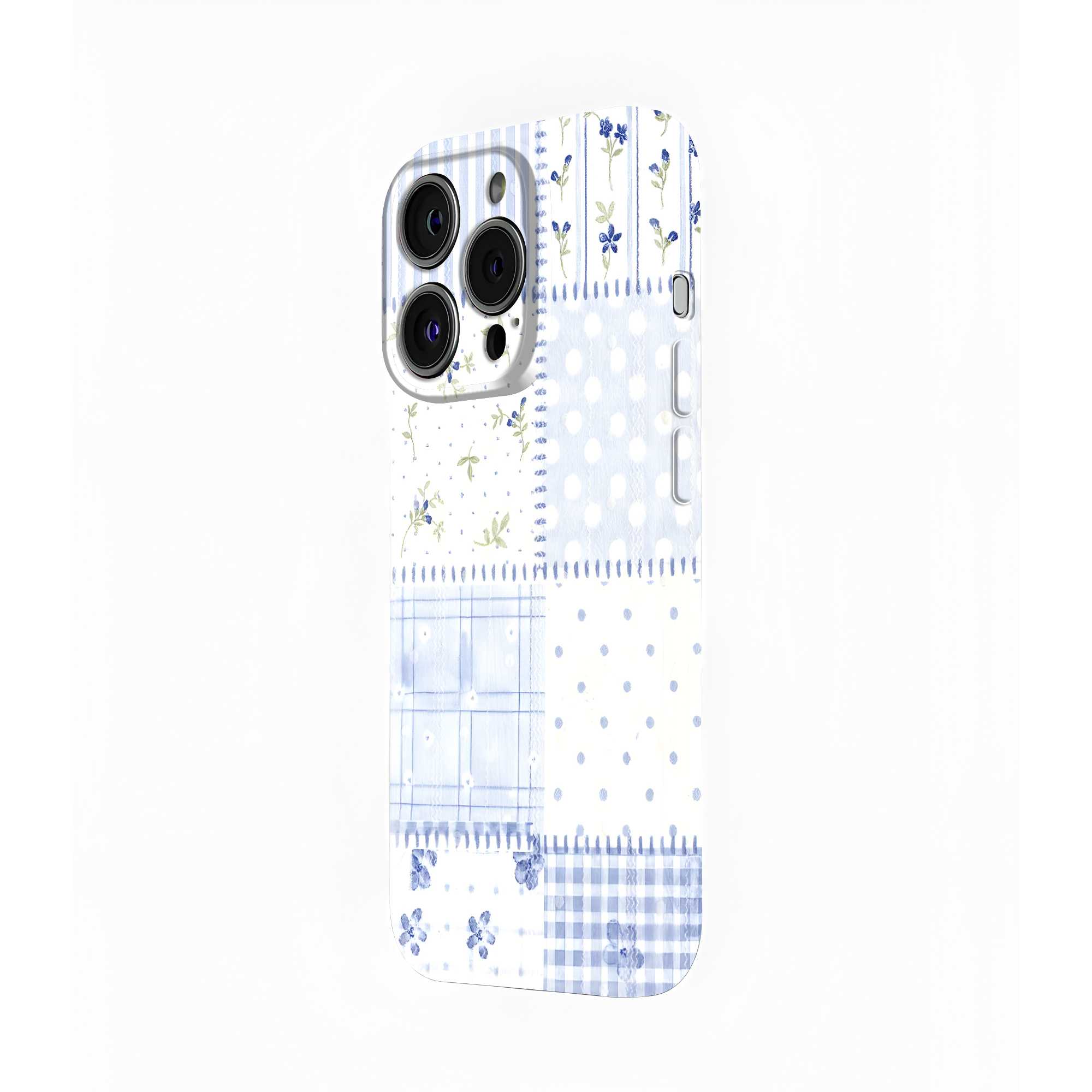 Blue Patchwork Glossy Hard Case