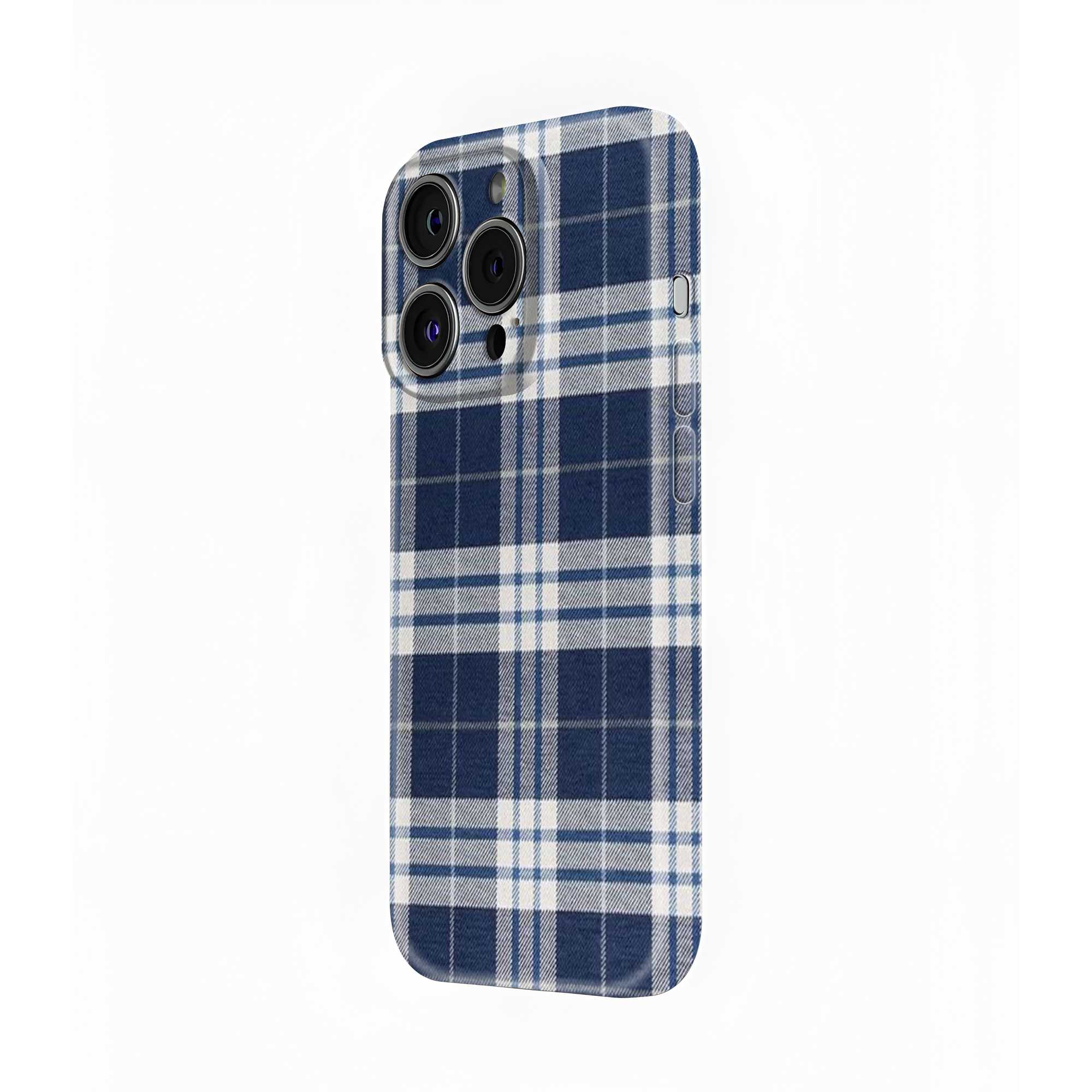 Blue Tartan Glossy Hard Case
