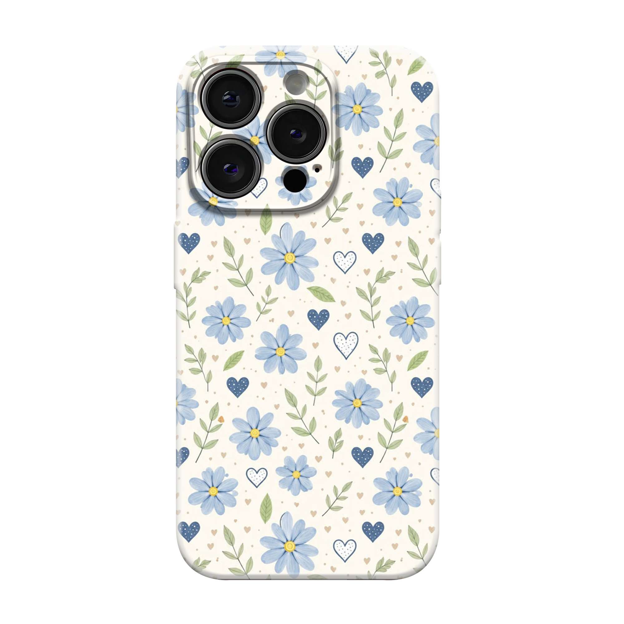 Bluebell Hearts Glossy Hard Case