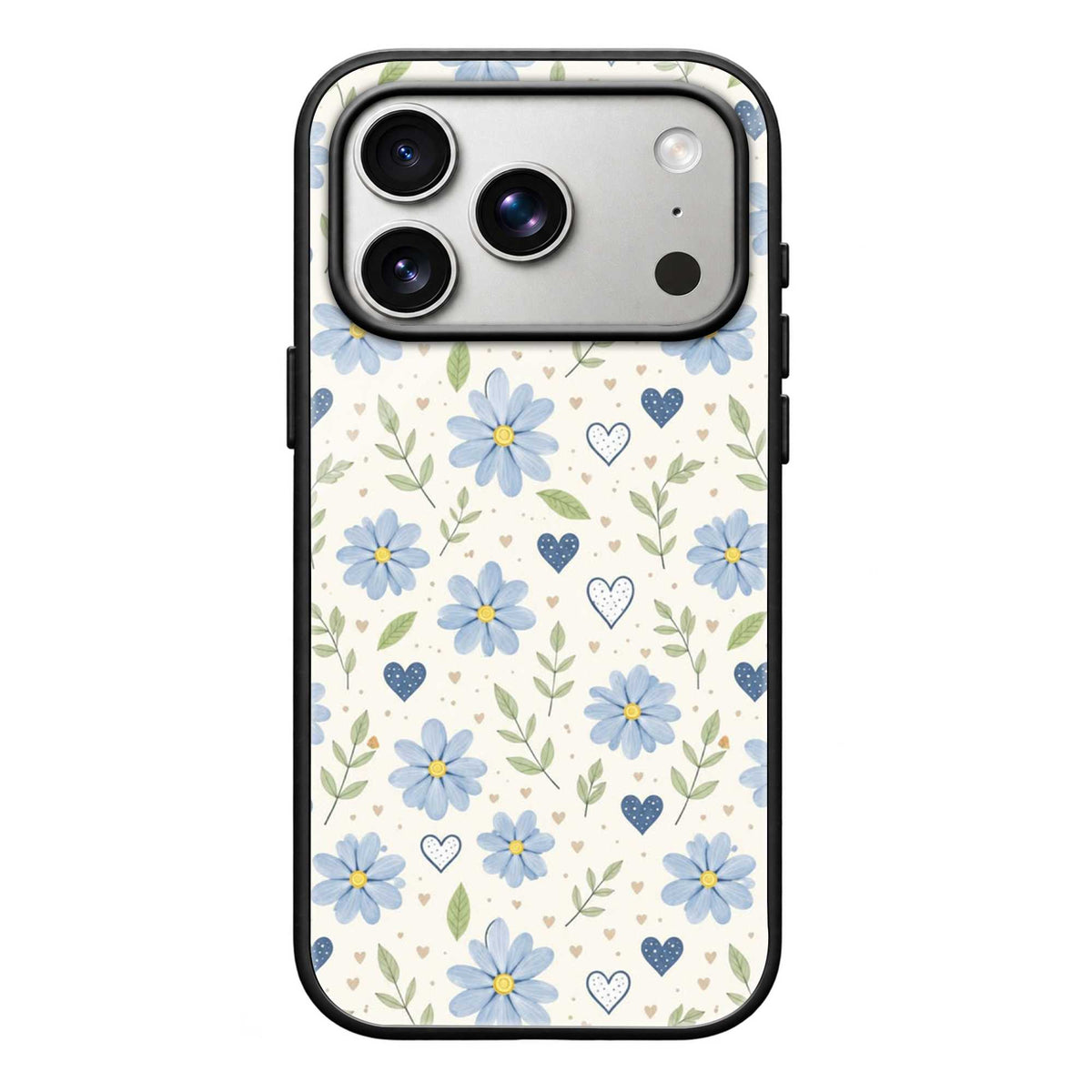 Bluebell Hearts Glass Case