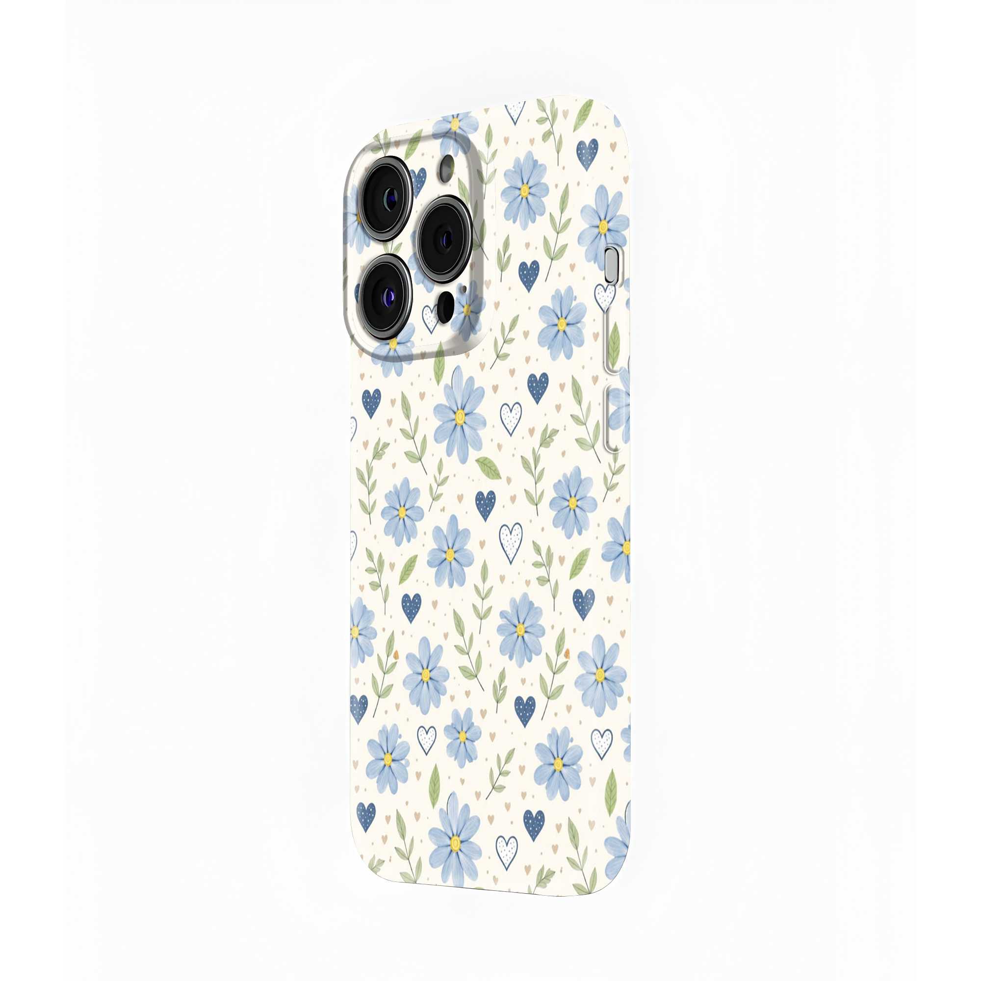 Bluebell Hearts Glossy Hard Case