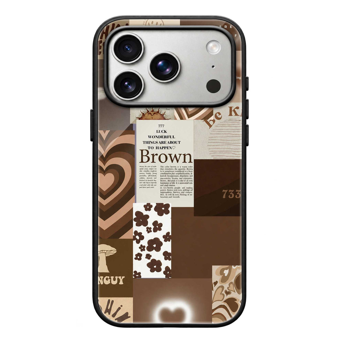 Brown Aura Collage Glass Case