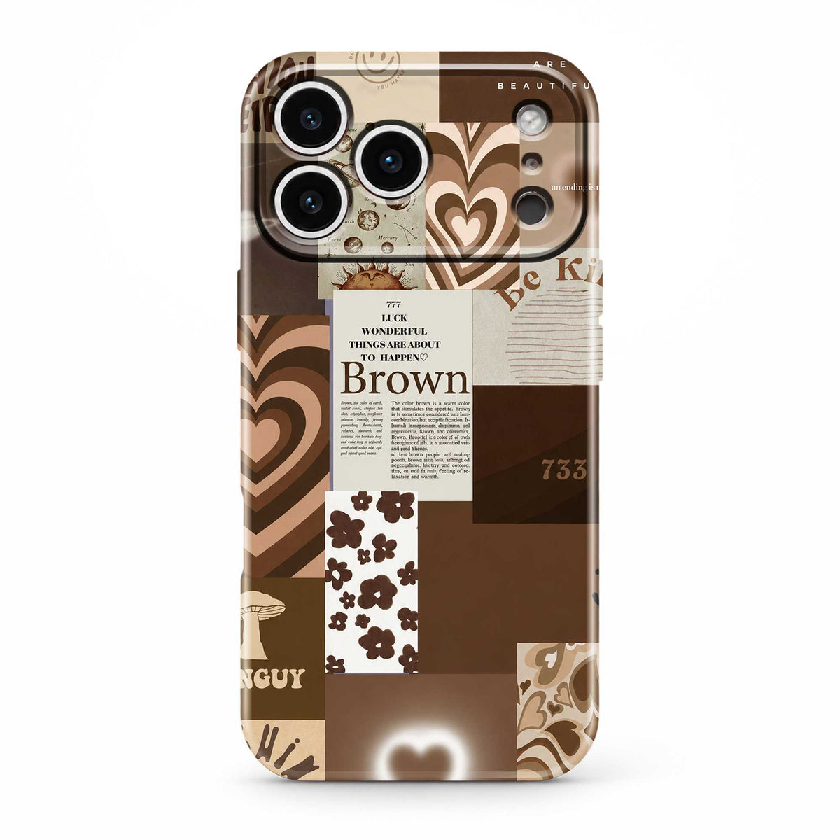 Brown Aura Collage Glossy Hard Case