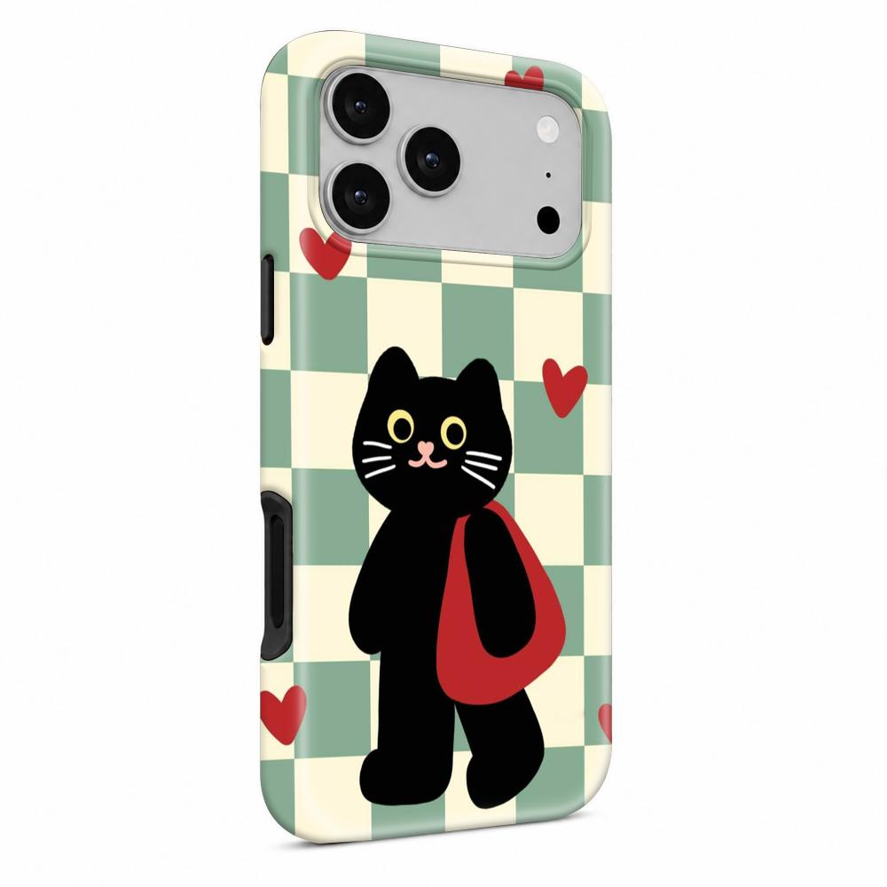 Checkerboard Cat Dual Guard Case