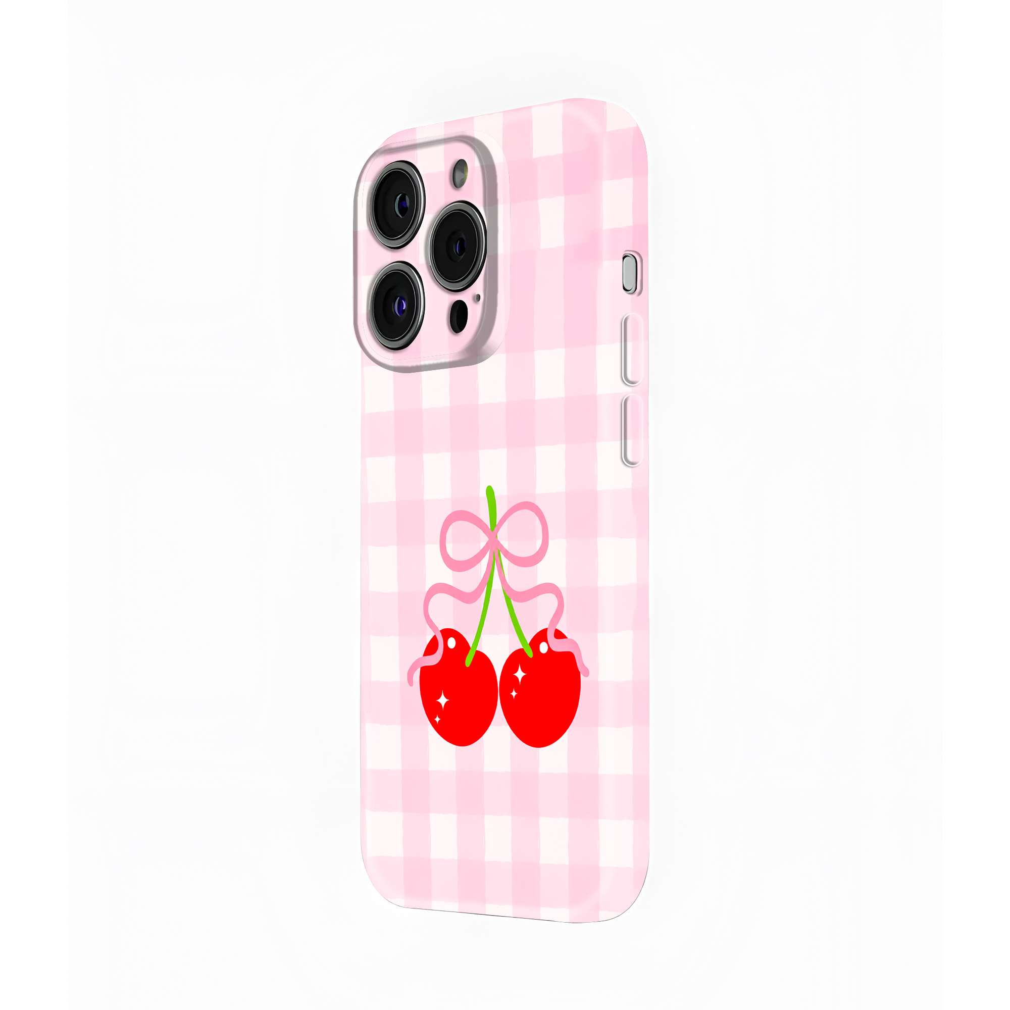 Cherry Checkers Glossy Hard Case