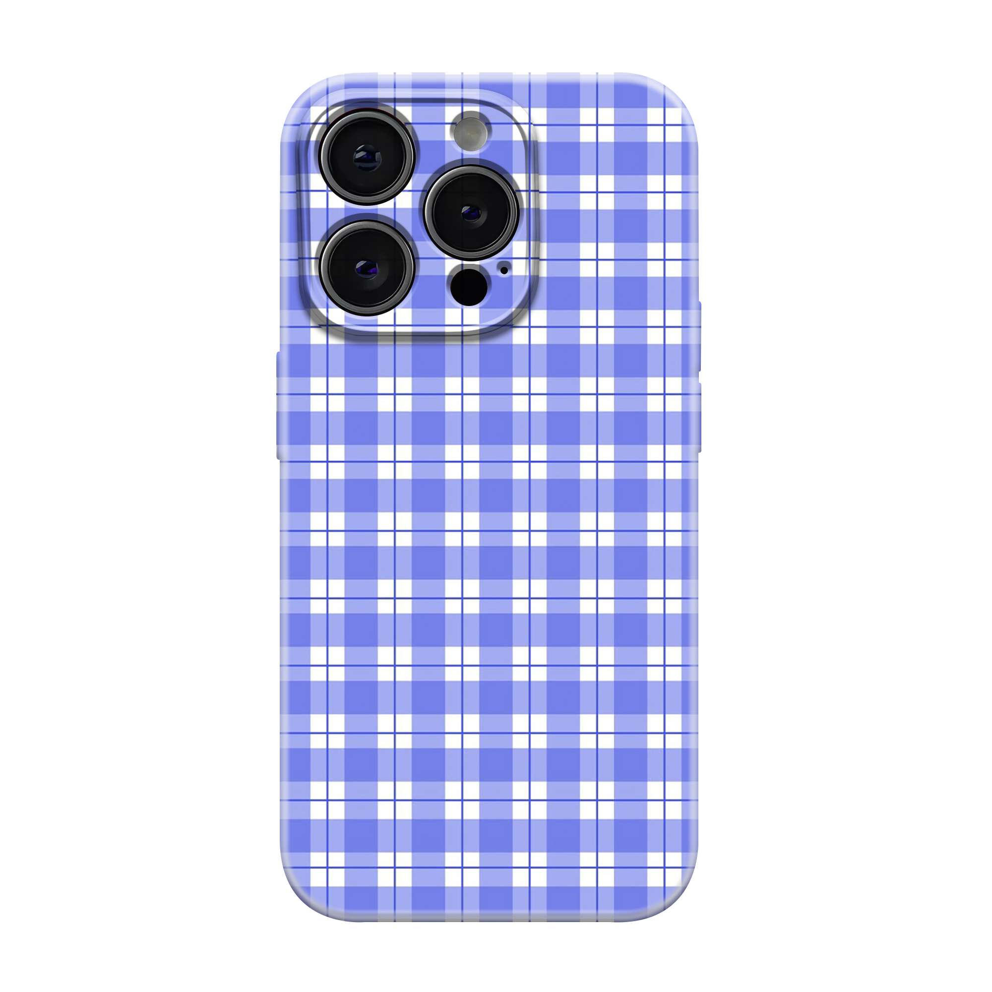 Classic Blue Check Glossy Hard Case
