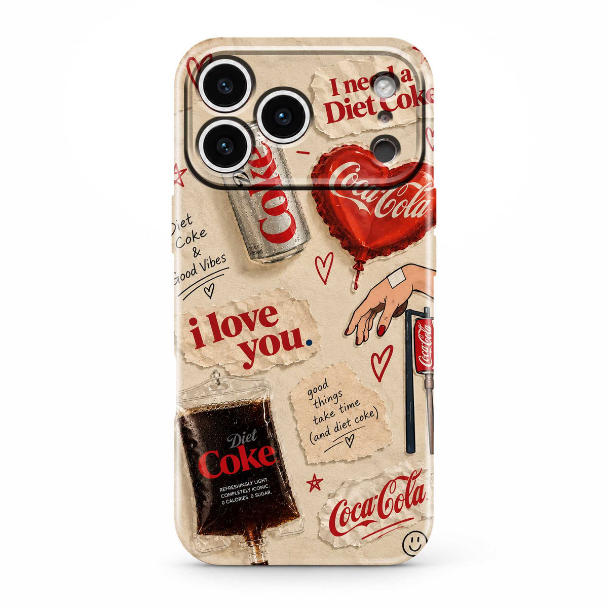 Coke & Good Vibes Glossy Hard Case